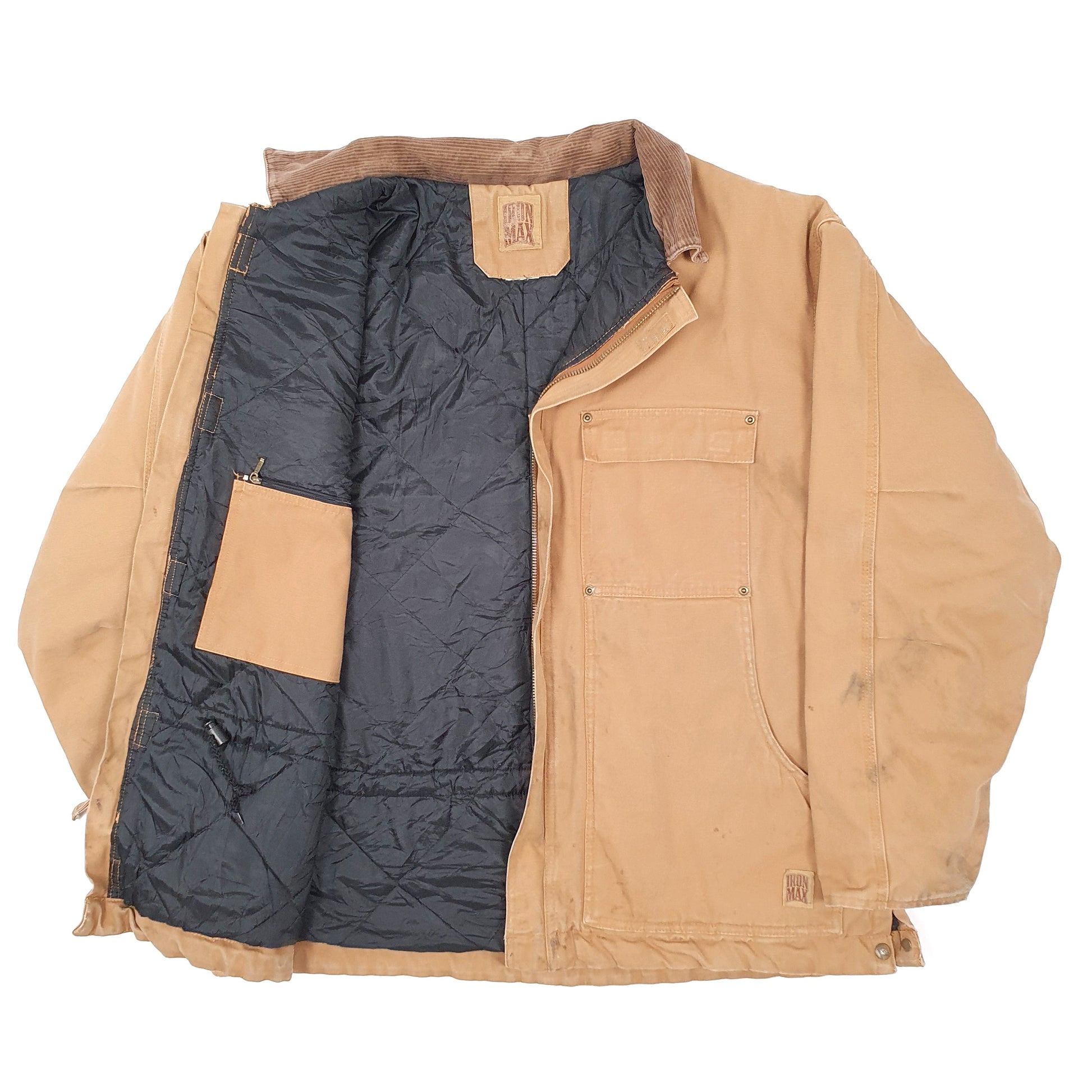 Mens Duck Iron Max Barn Chore Coat Quilted Workwear Jacket Coat