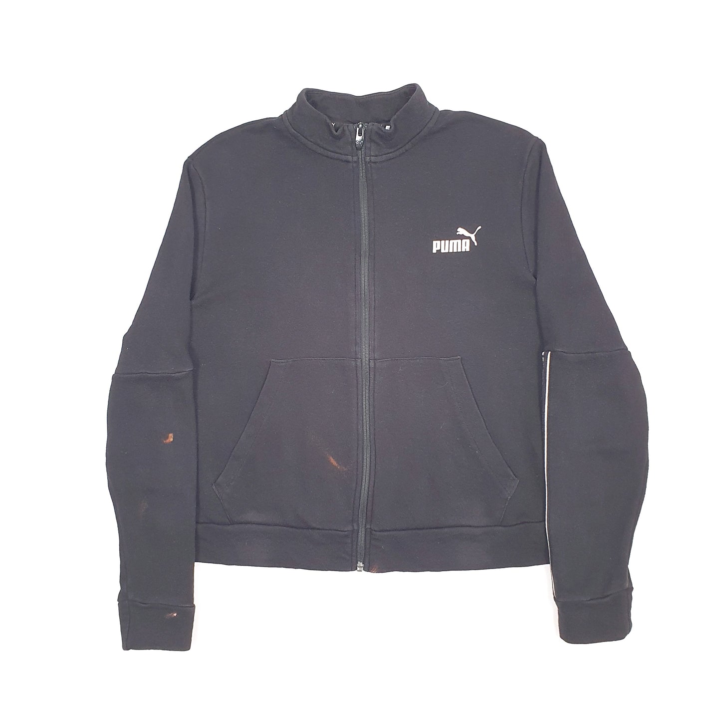 Womens Black Puma  Full Zip Jumper