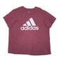 Adidas Short Sleeve T Shirt Burgundy