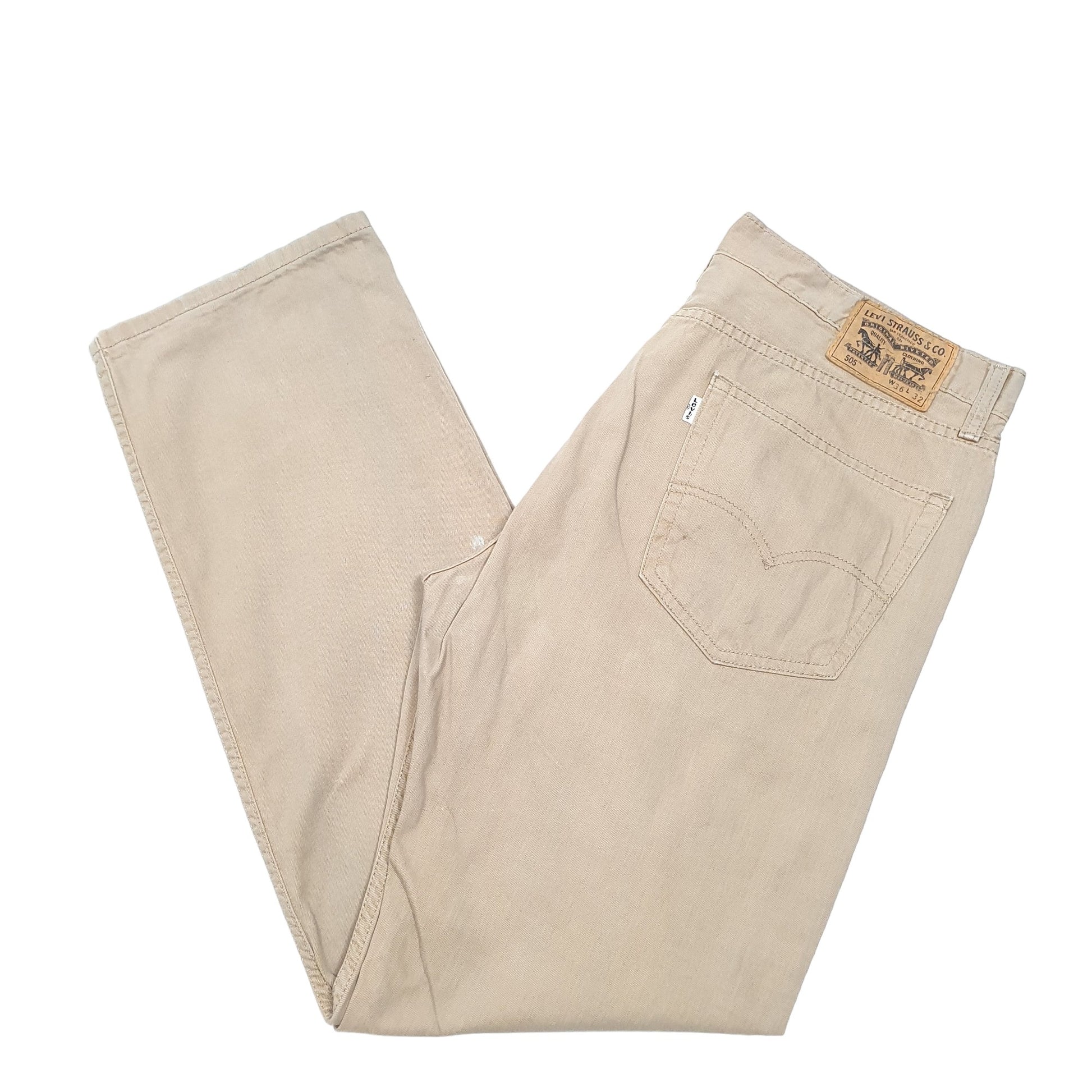 Mens Beige Levis  505 JeansW36 L32