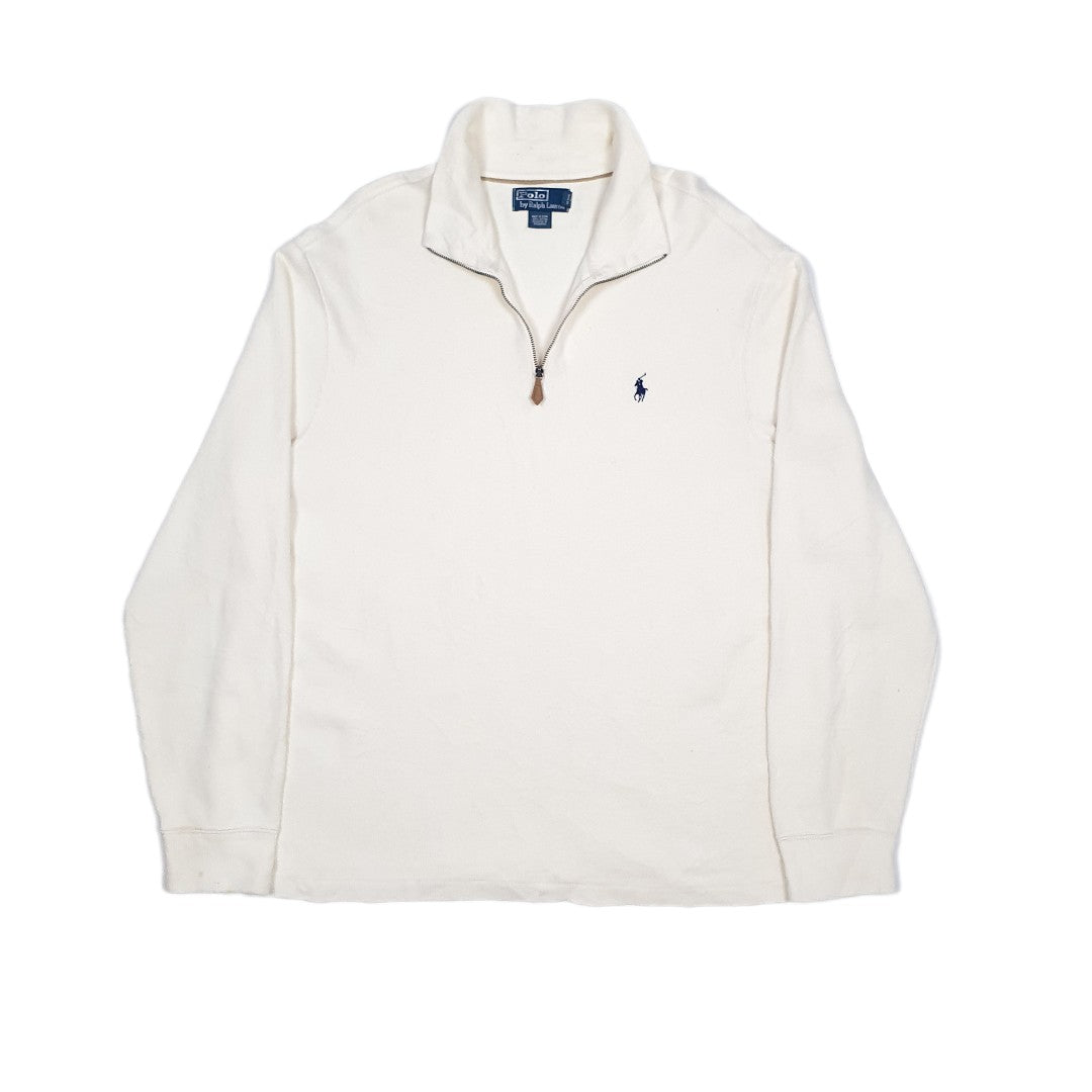 Cream Polo Ralph Lauren Quarter Zip Jumper