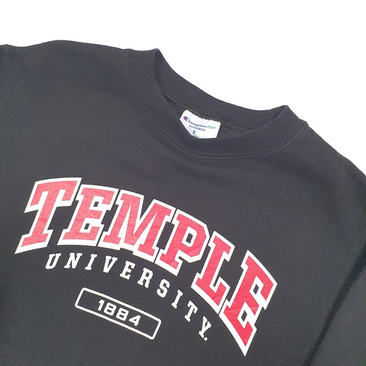Champion Temple University Crewneck S Black