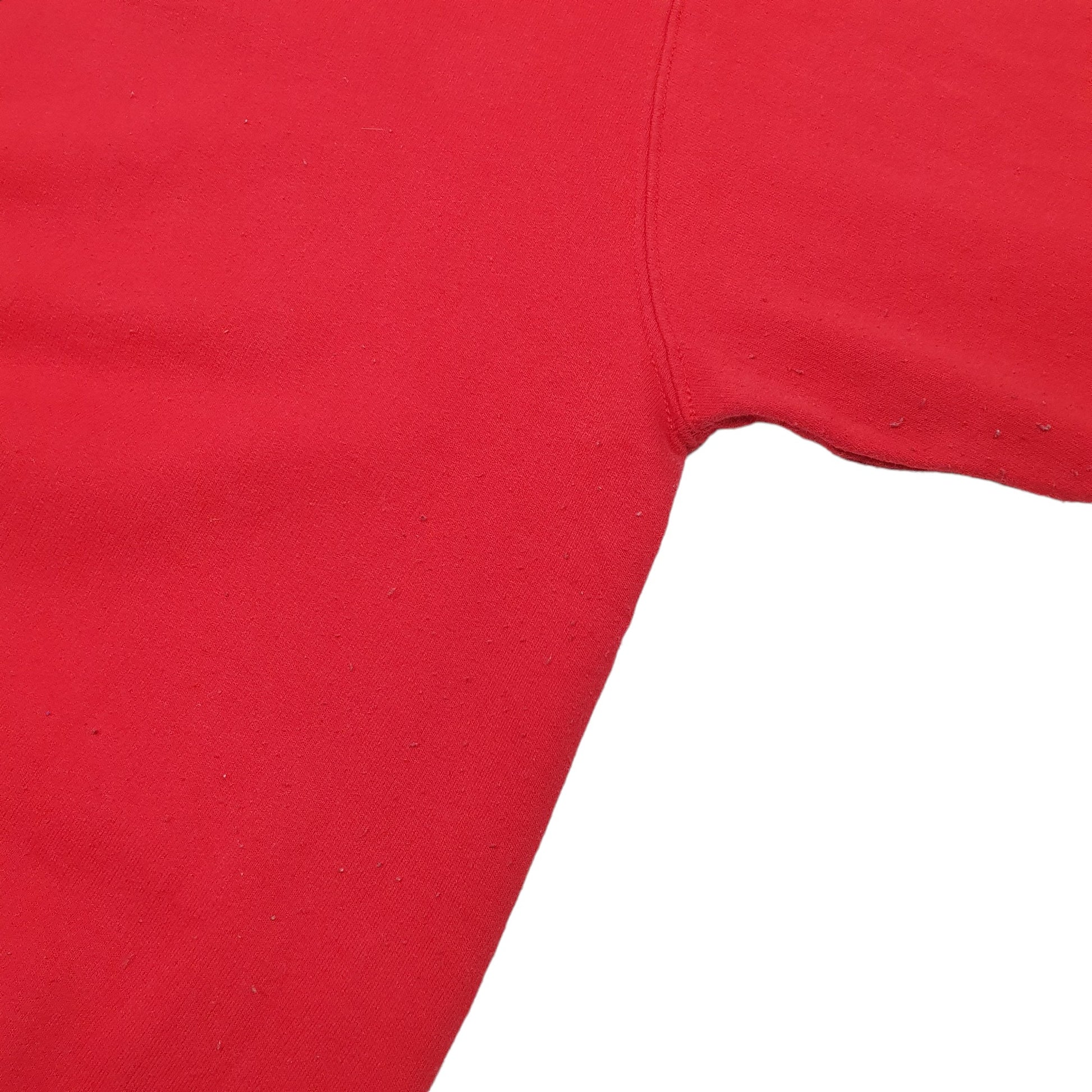 Mens Red Champion Spellout Crewneck Jumper