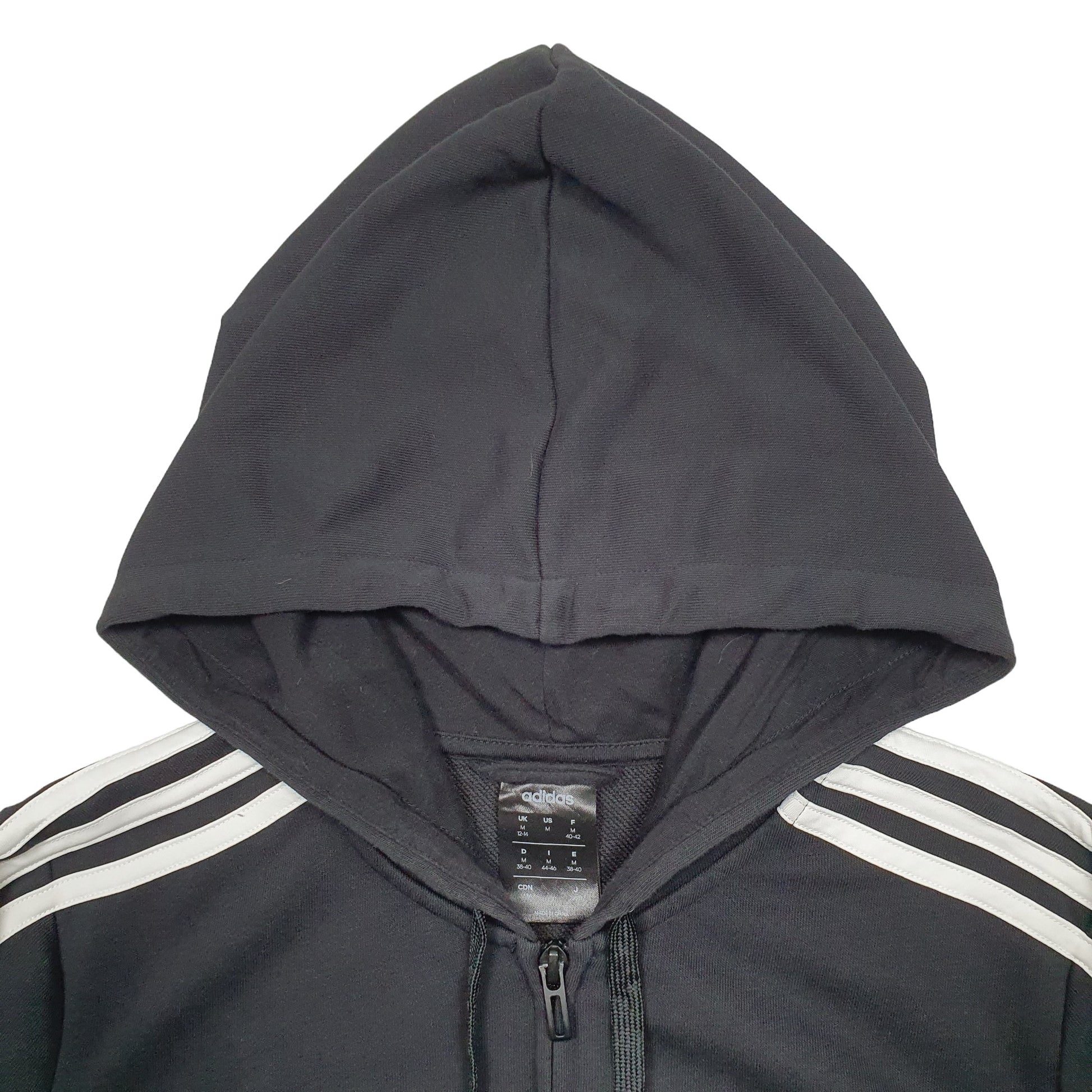 Mens Black Adidas  Full Zip Jumper