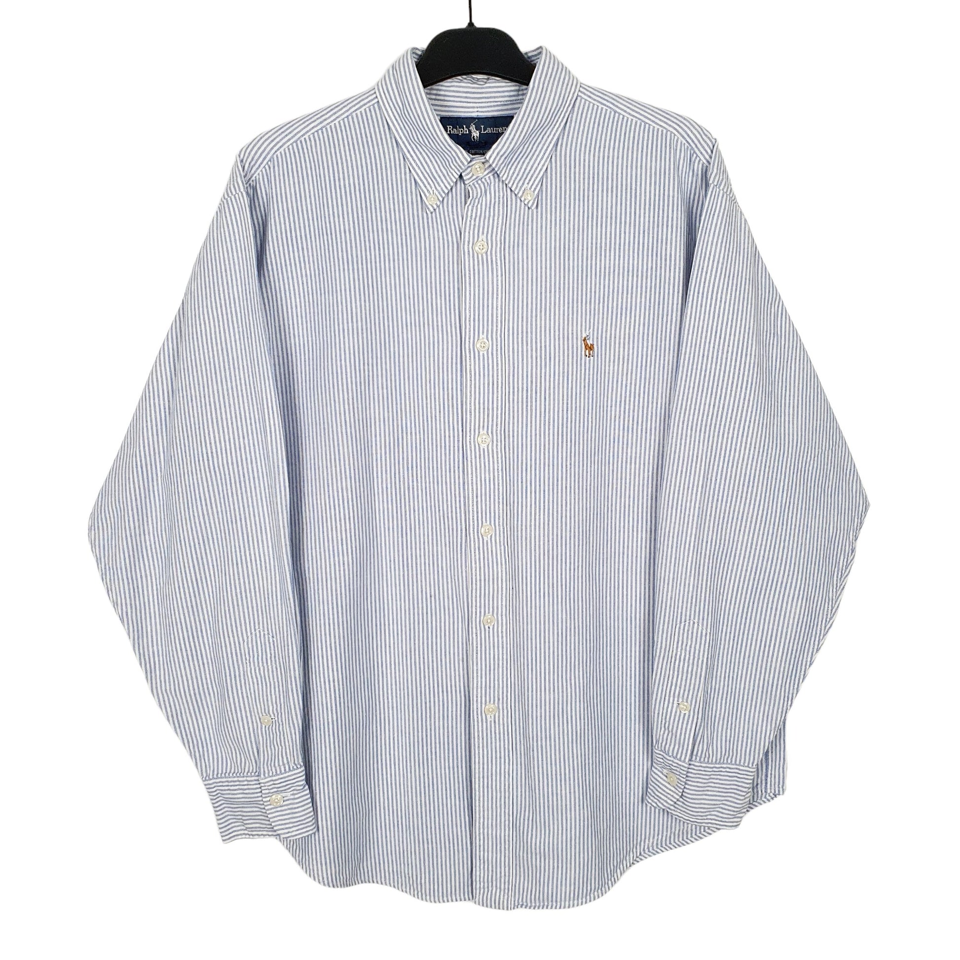 Ralph Lauren Long Sleeve Regular Fit Pinstripe Shirt Blue
