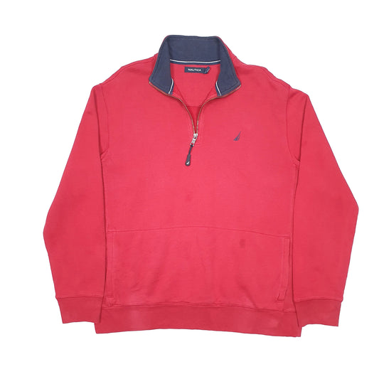 Nautica Quarter Zip L Red