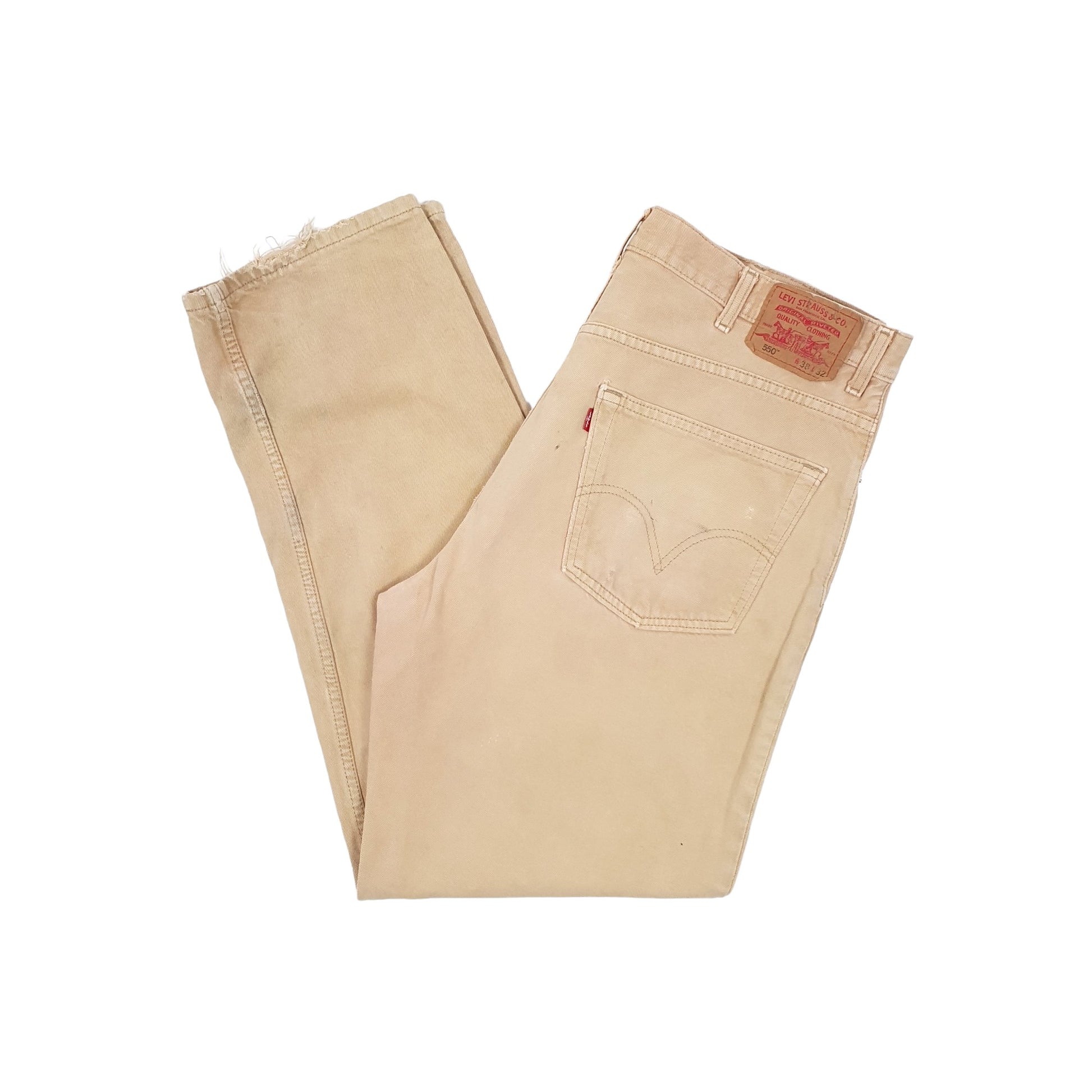 Levis 550 Relaxed Fit 1990s Jeans W38 L32 Beige