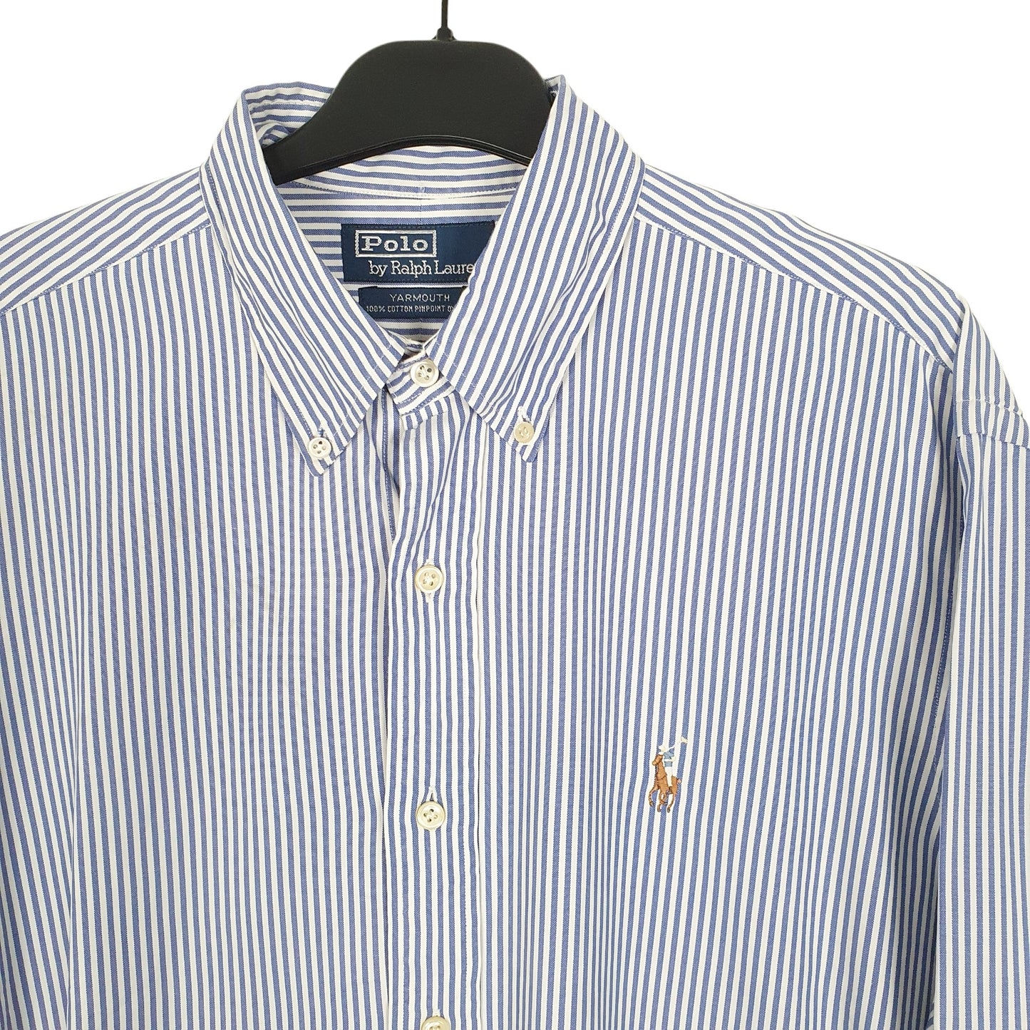 Ralph Lauren Long Sleeve Yarmouth Fit Striped Shirt Blue