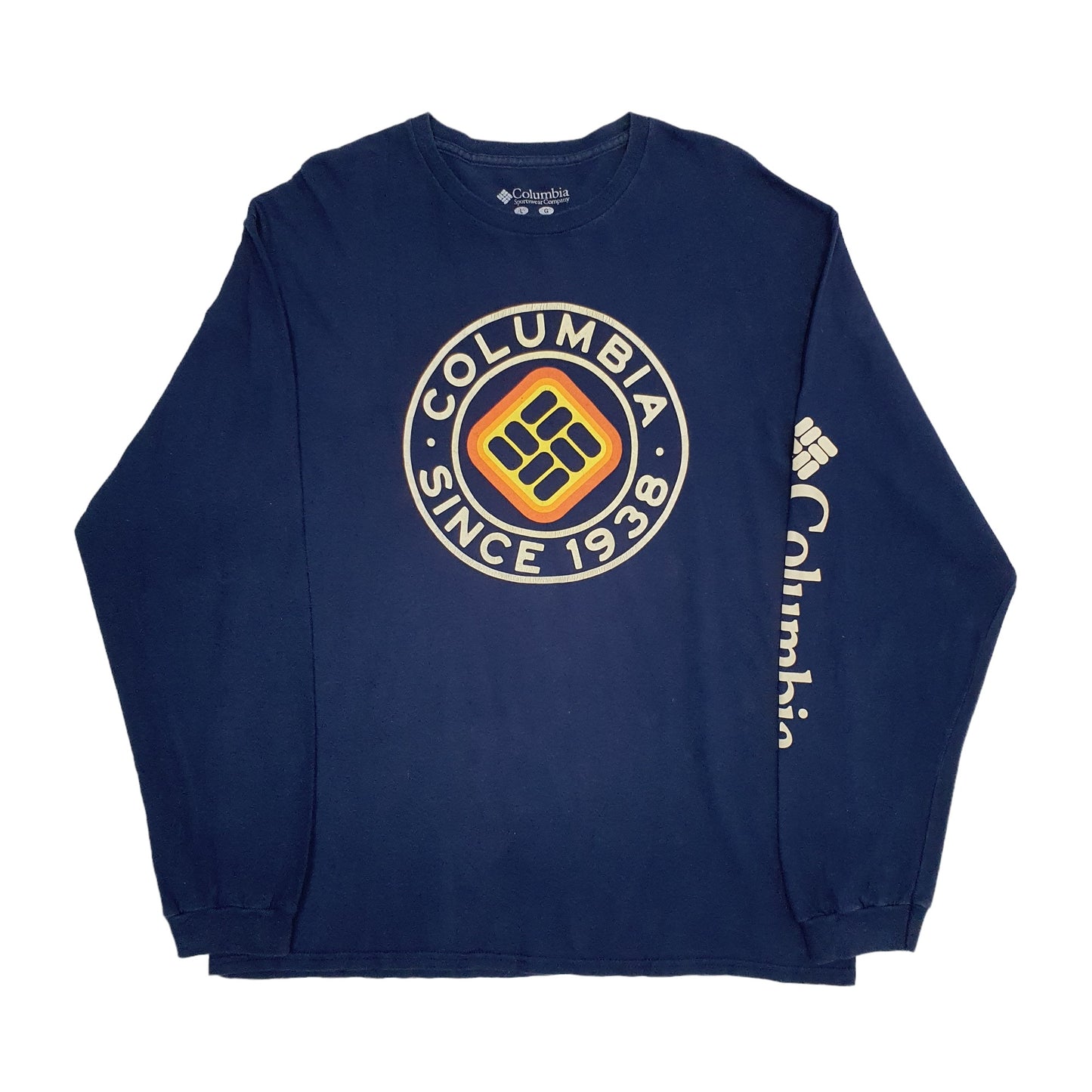 Mens Blue Columbia Sportswear  Long Sleeve T Shirt