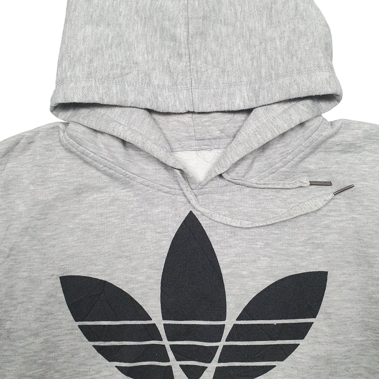 Mens Grey Adidas Spellout Hoodie Jumper