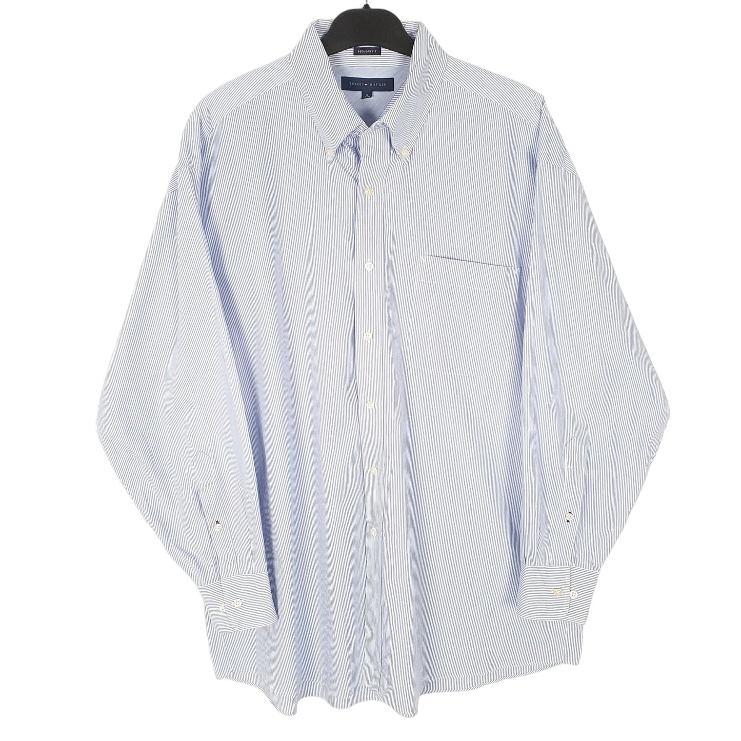 Tommy Hilfiger Long Sleeve Regular Fit Striped Shirt Blue