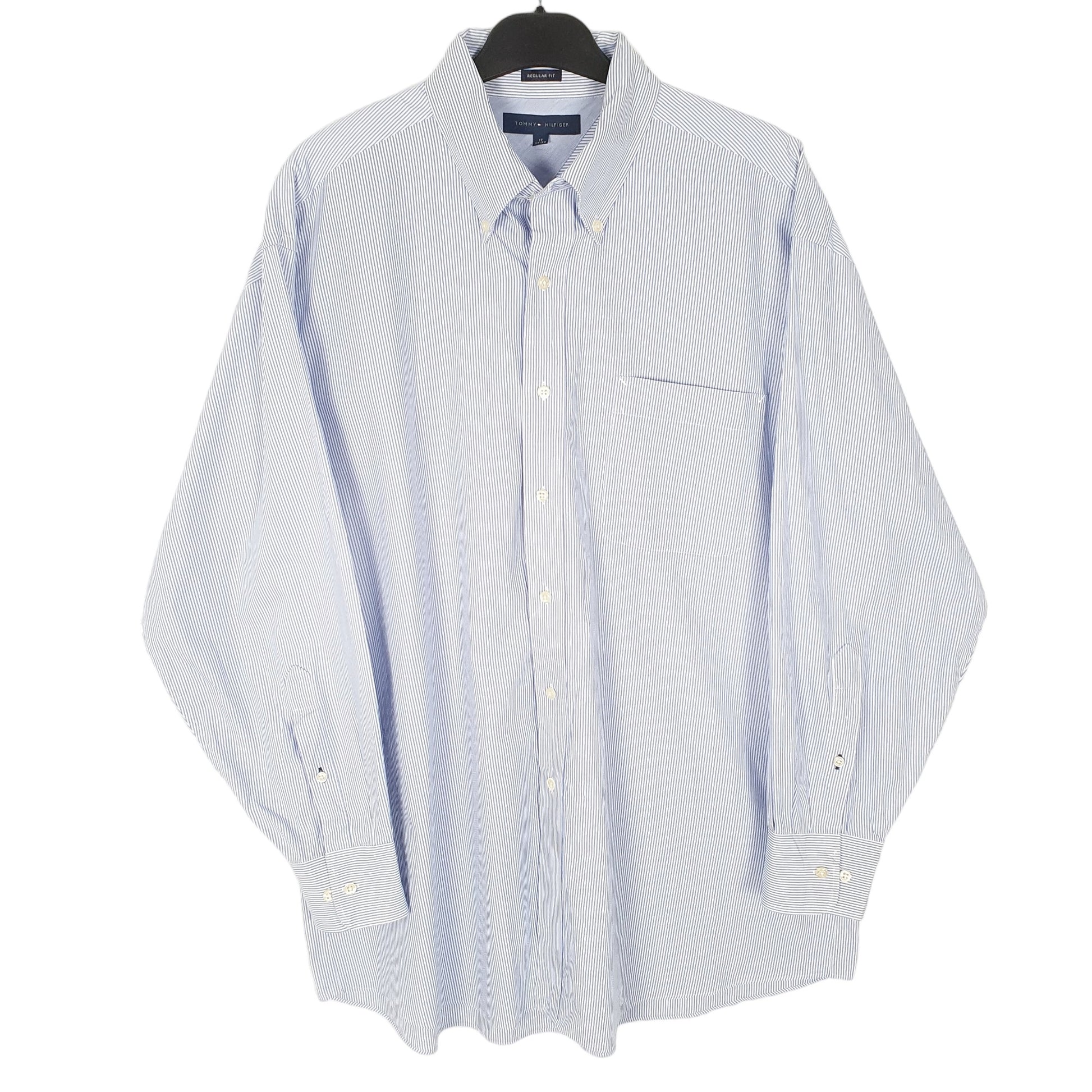 Tommy Hilfiger Long Sleeve Regular Fit Striped Shirt Blue