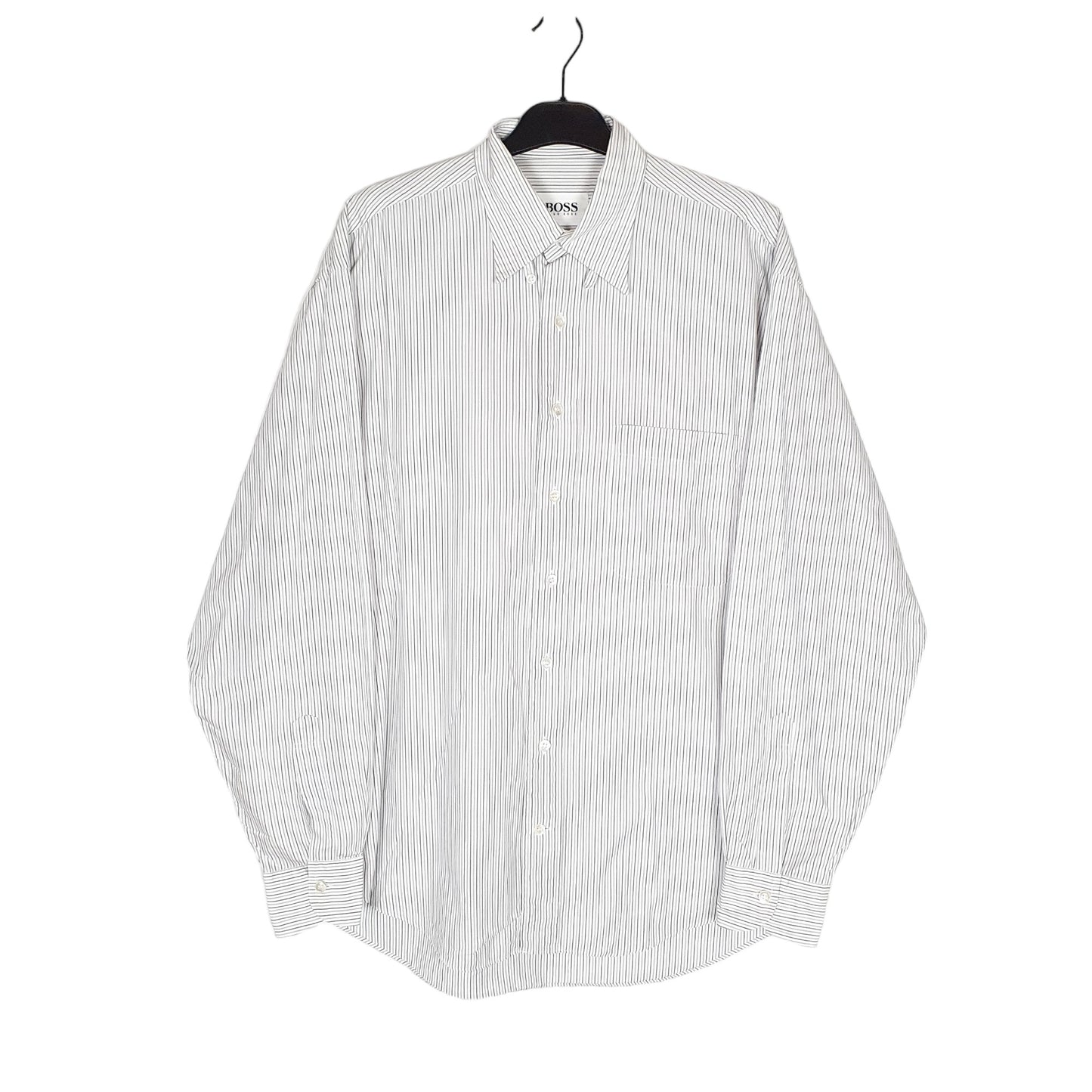 Hugo Boss Long Sleeve Regular Fit Striped Shirt White