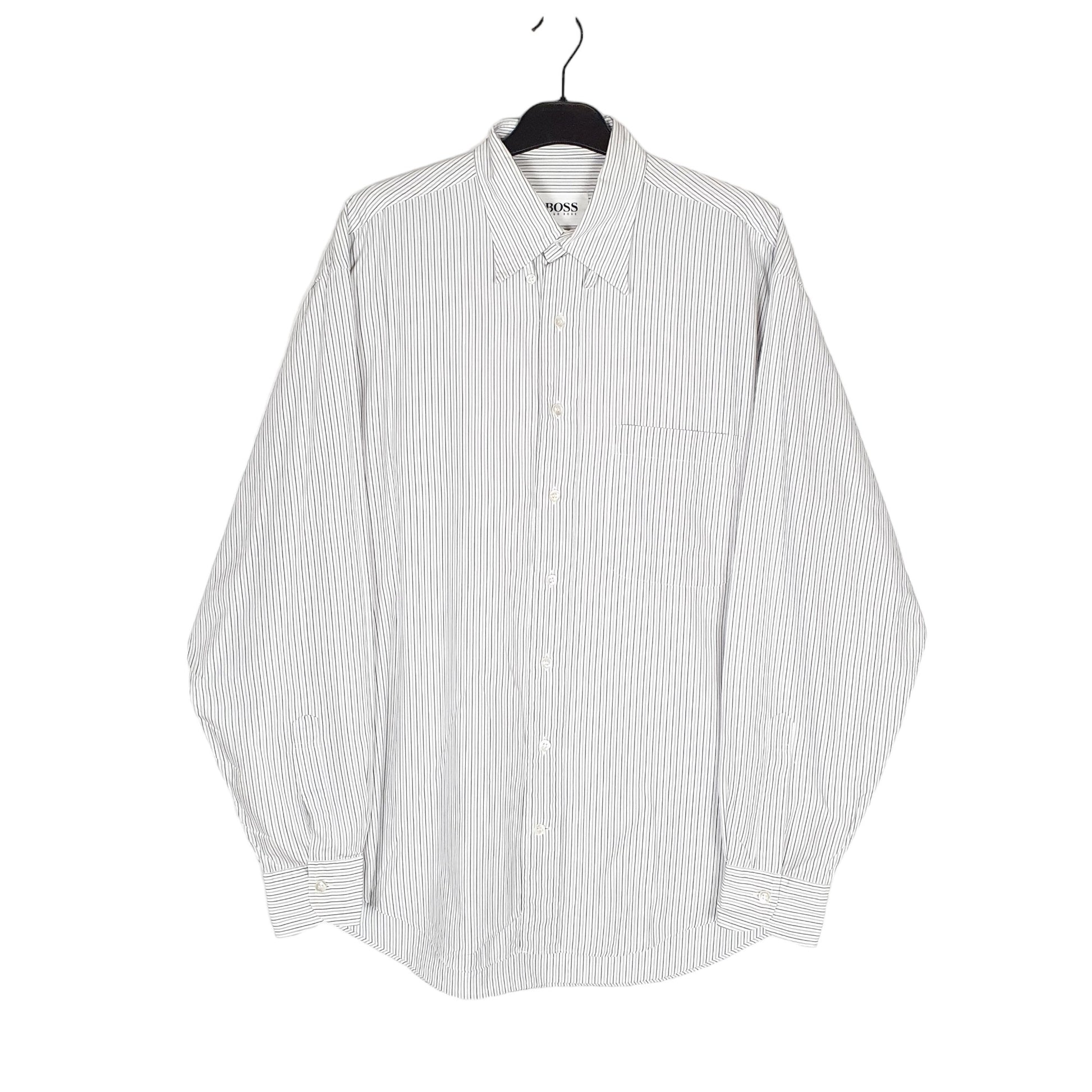 Hugo Boss Long Sleeve Regular Fit Striped Shirt White