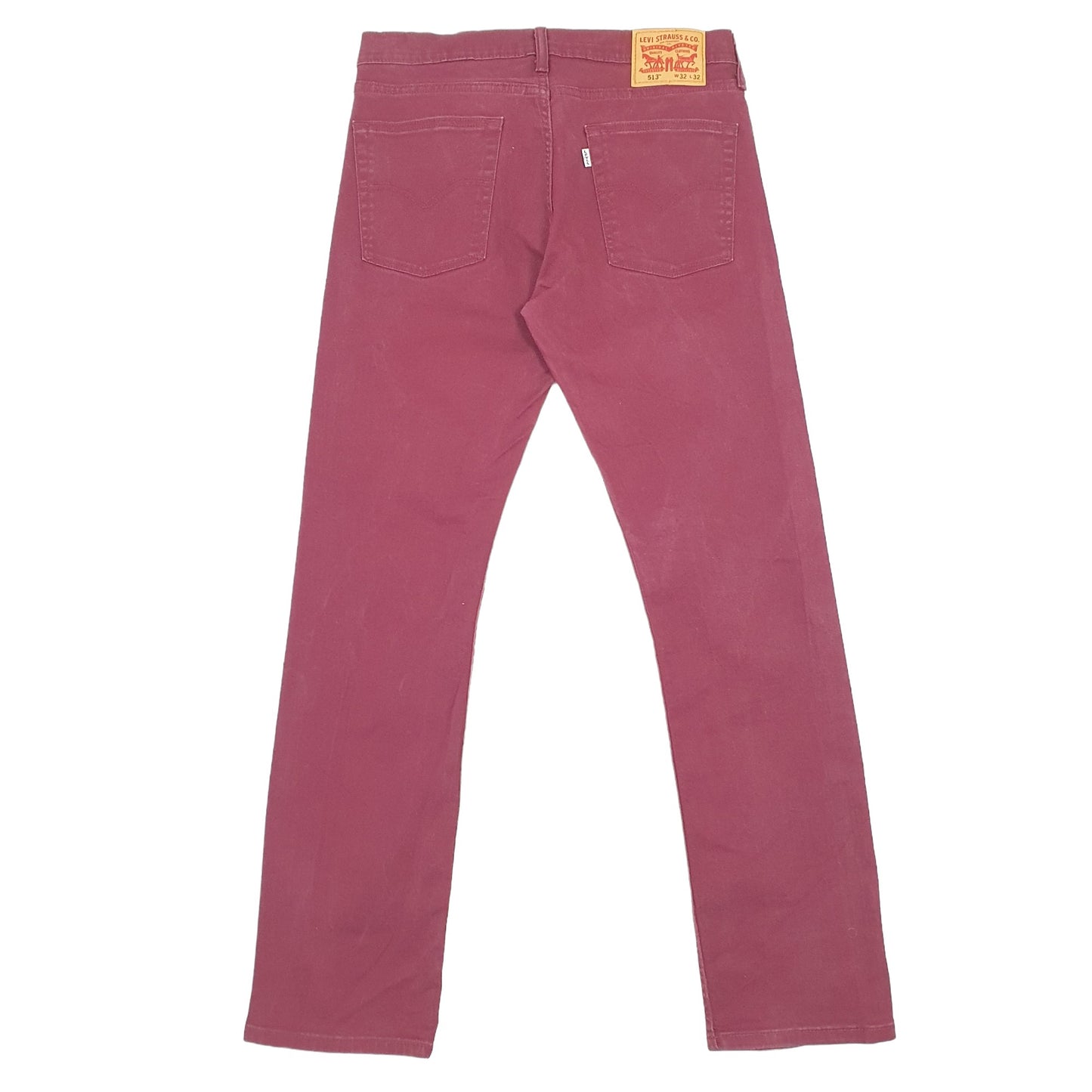 Levis 513 Slim Fit Jeans W32 L32 Burgundy