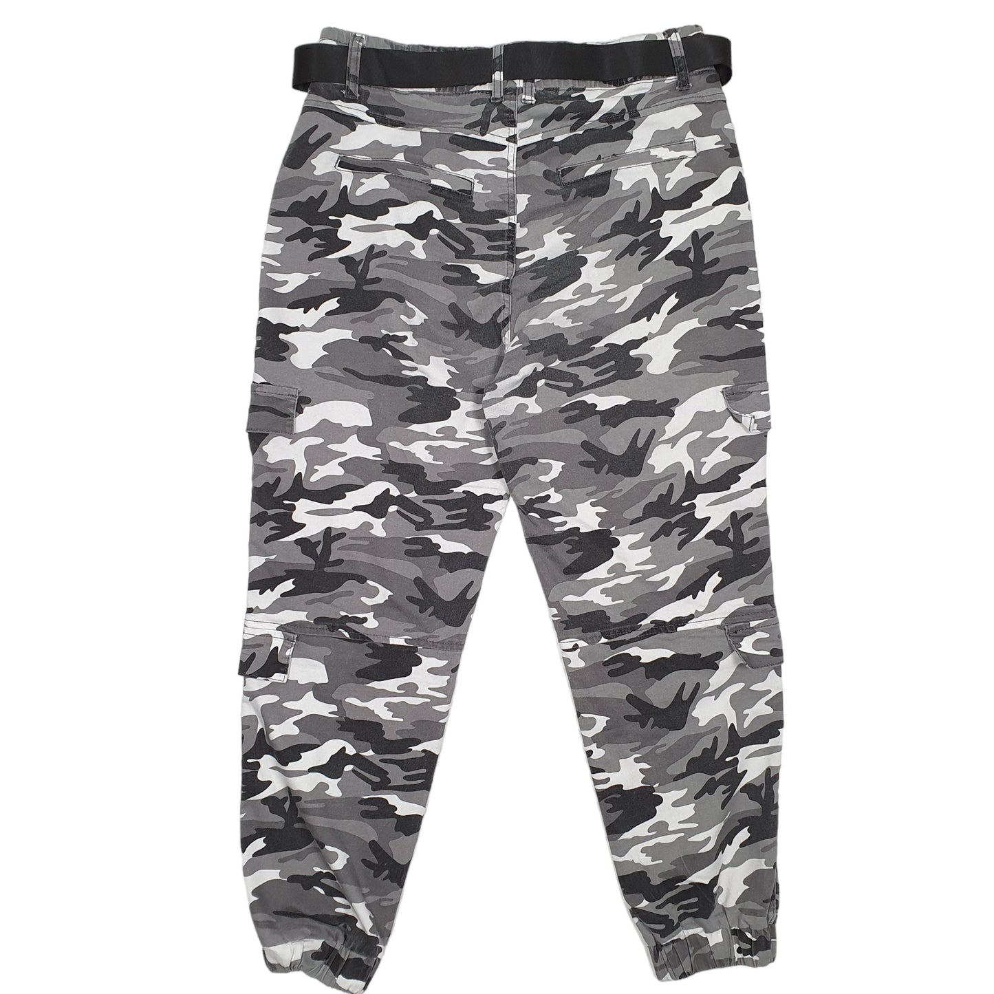 Mens Grey V.I.P Combat Pants Camouflage Cargo Trousers