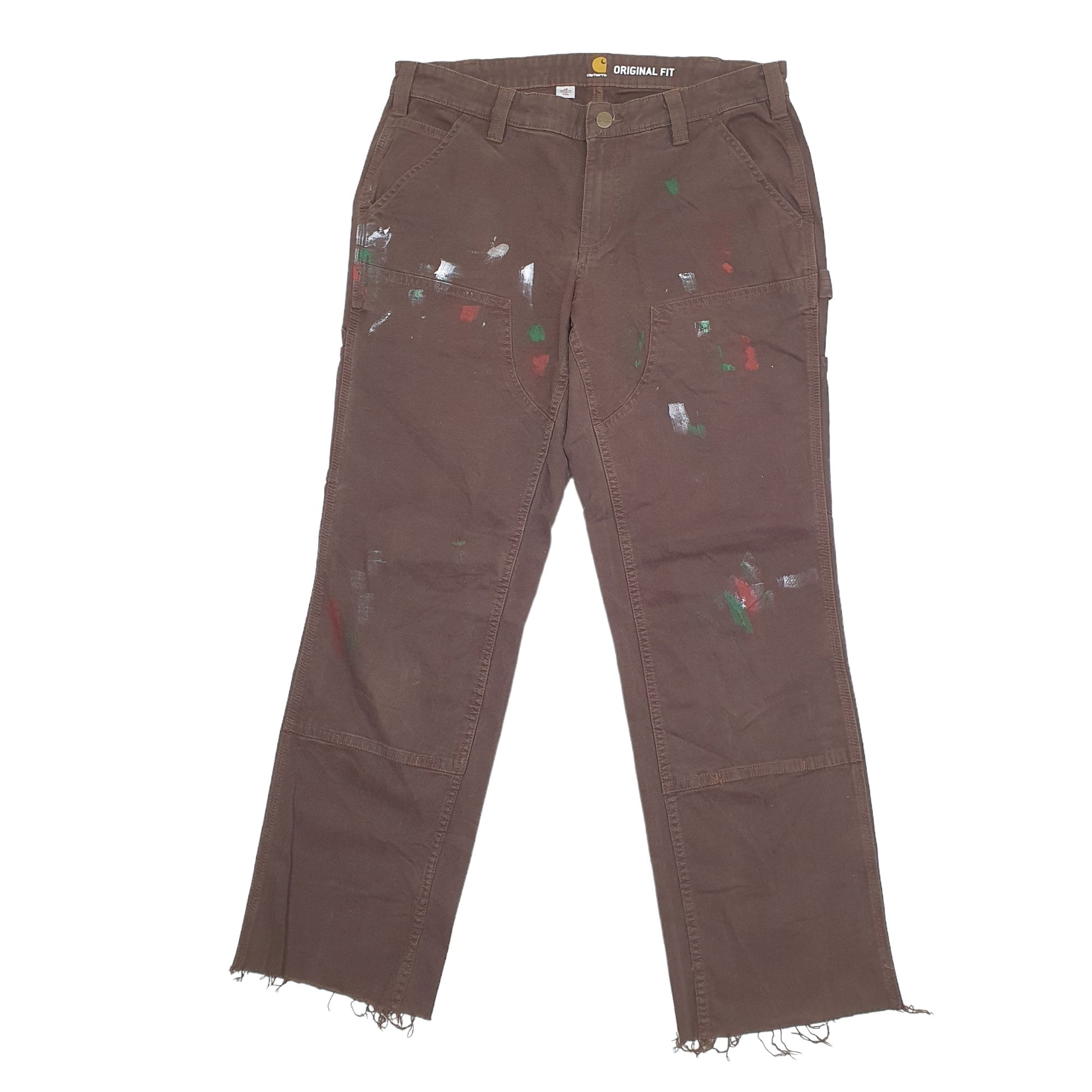 Womens Brown Carhartt Double Knee Carpenter Trousers