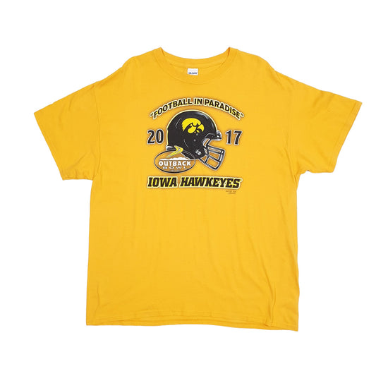 Gildan ISA Iowa Hawkeyes Football Short Sleeve T Shirt Orange