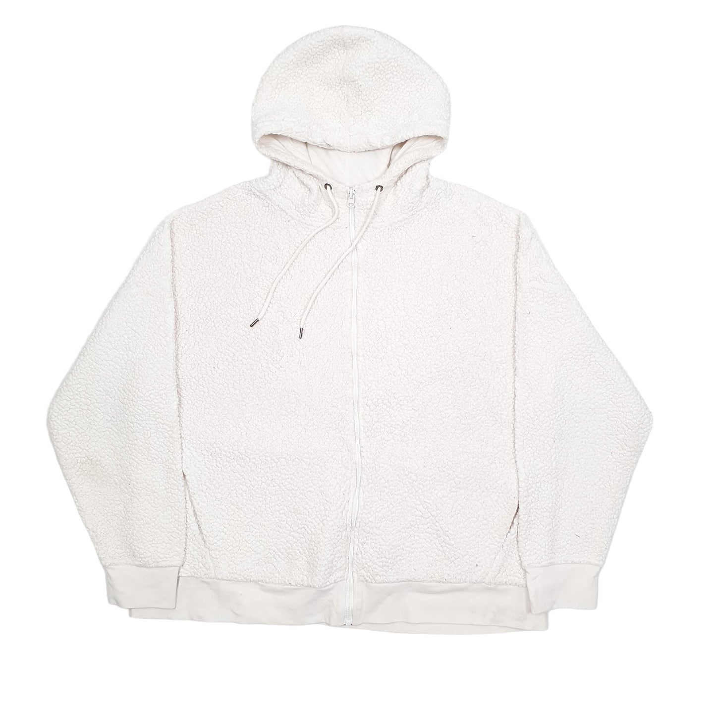 Champion Retro Pile Full Zip Fleece XL White