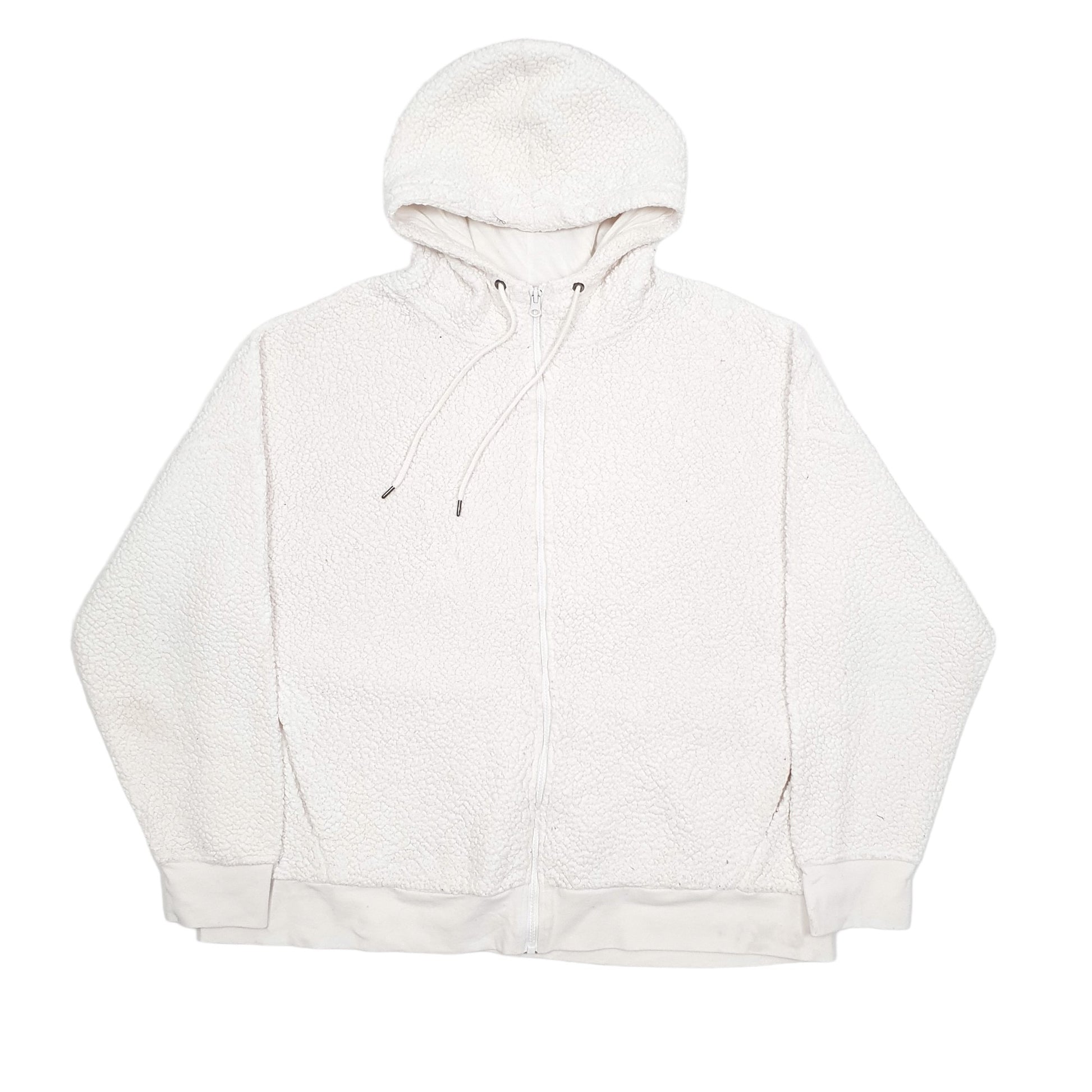 Champion Retro Pile Full Zip Fleece XL White