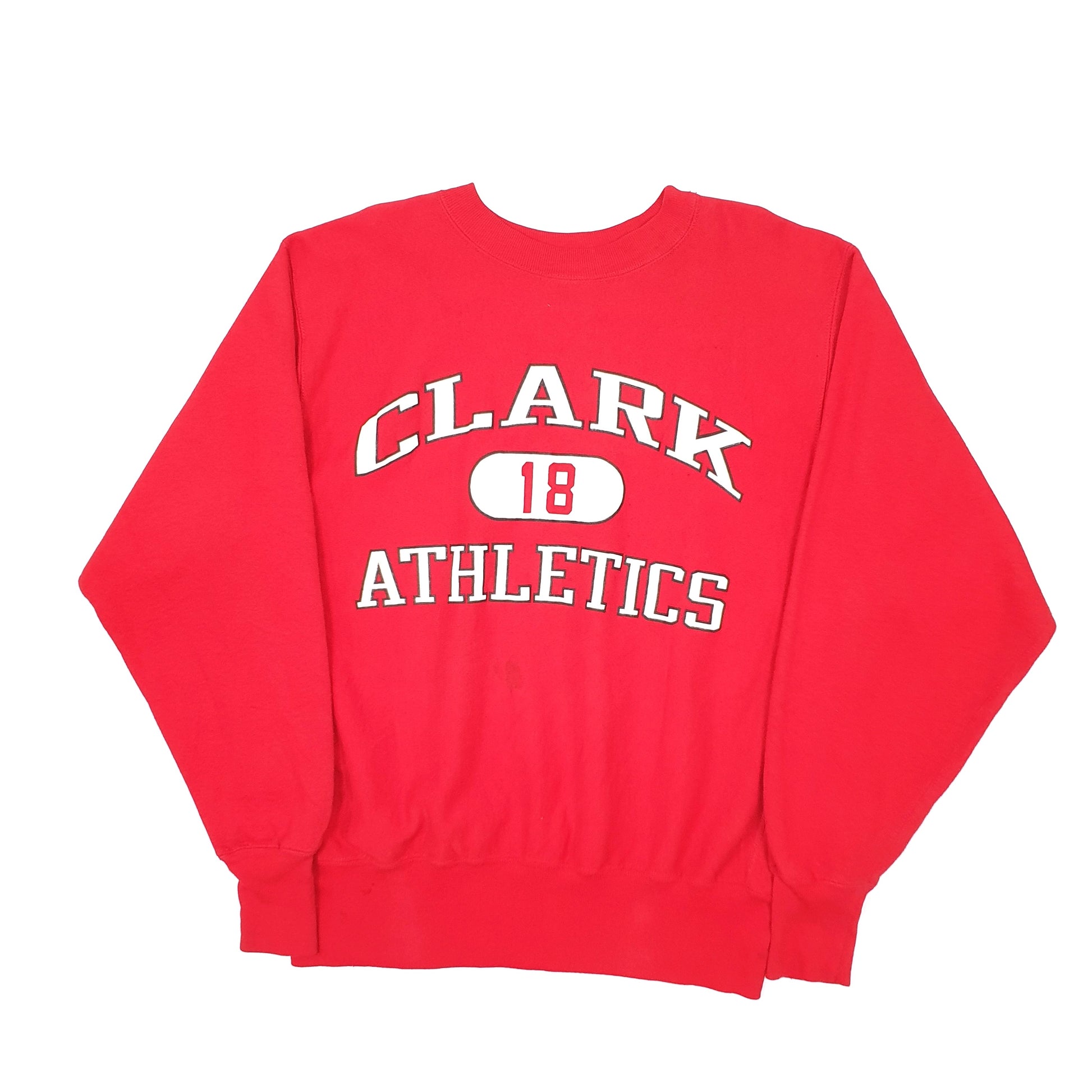 Mens Champion Red Crewneck Reverse Weave Made in USA Vintage 1990s