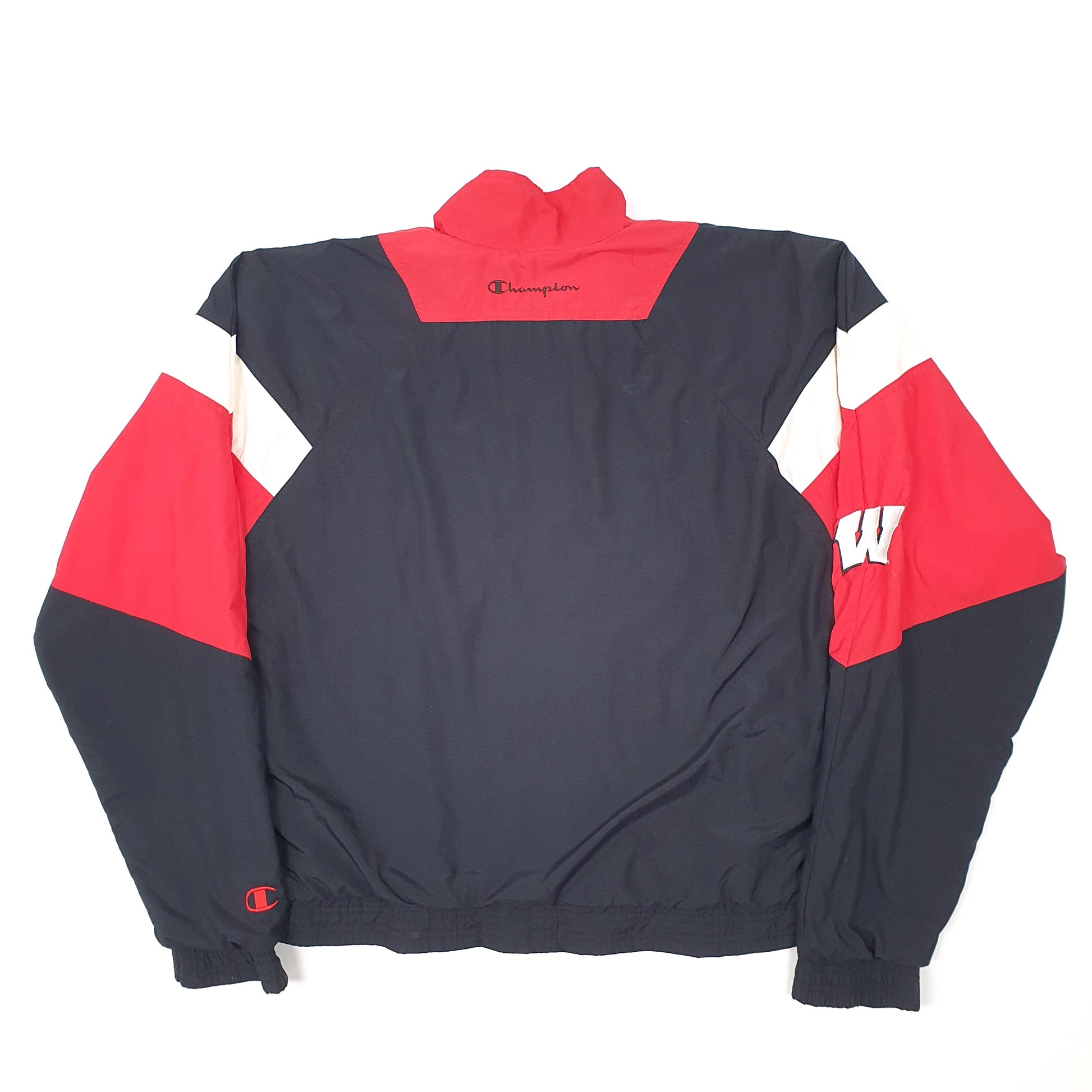 Mens Black Champion USA College Wisconsin  Coat