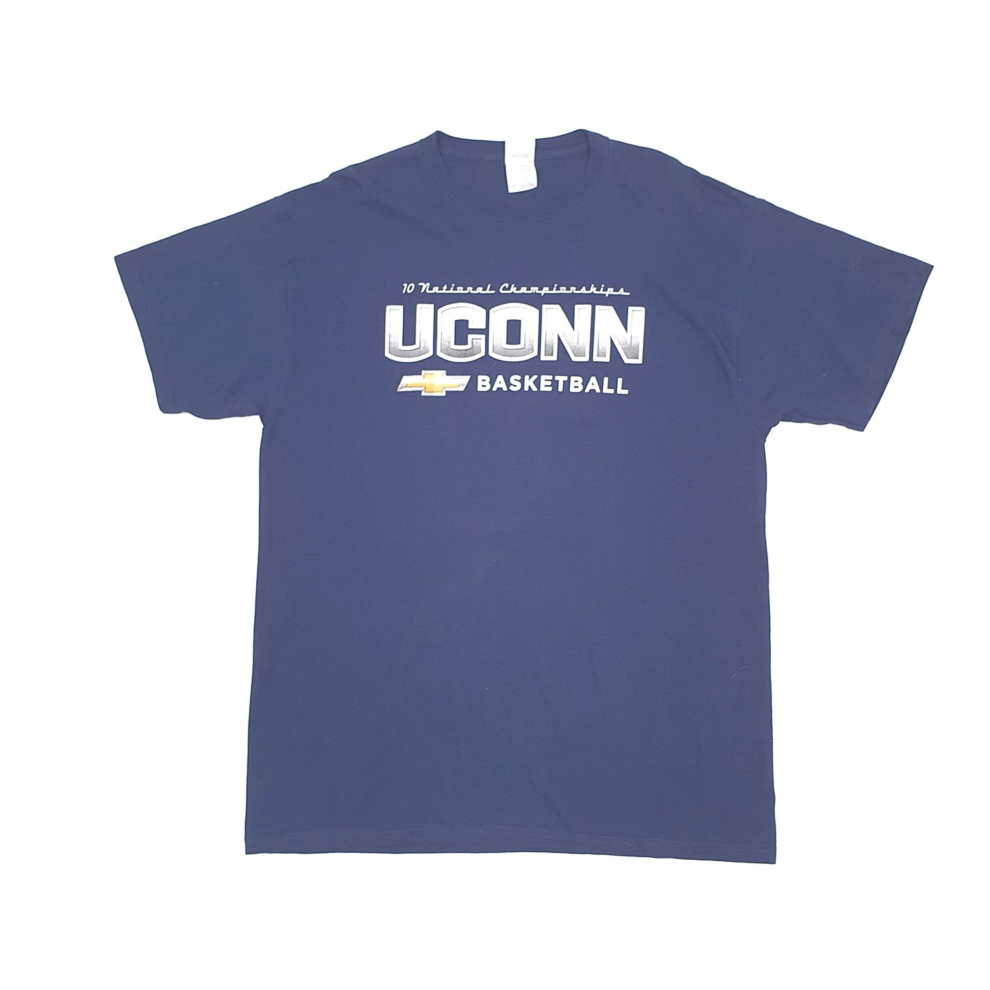 Fruit of the Loom USA UCONN Basketball Short Sleeve T Shirt Navy