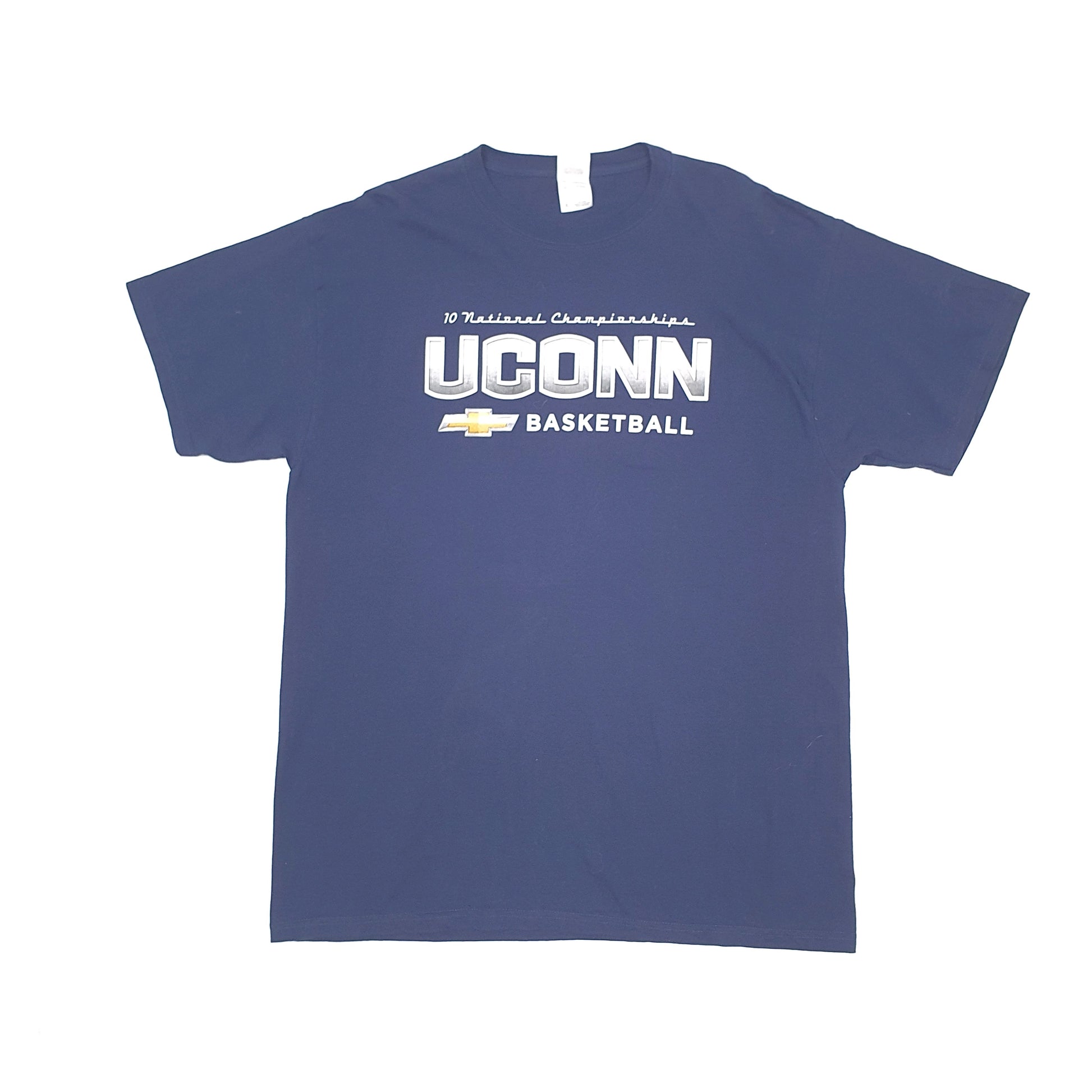 Fruit of the Loom USA UCONN Basketball Short Sleeve T Shirt Navy