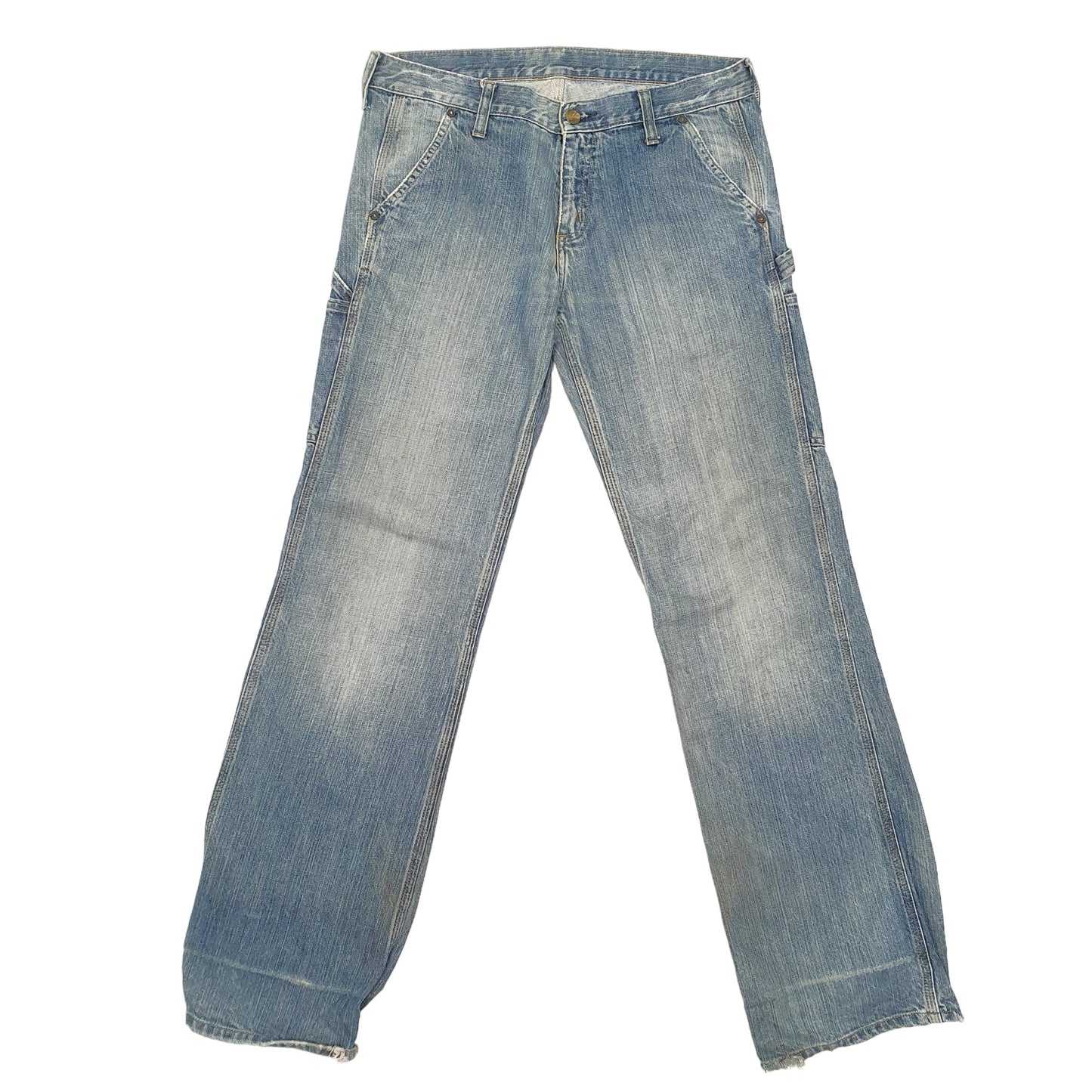 Mens Blue Carhartt Single Knee Carpenter JeansW32 L32