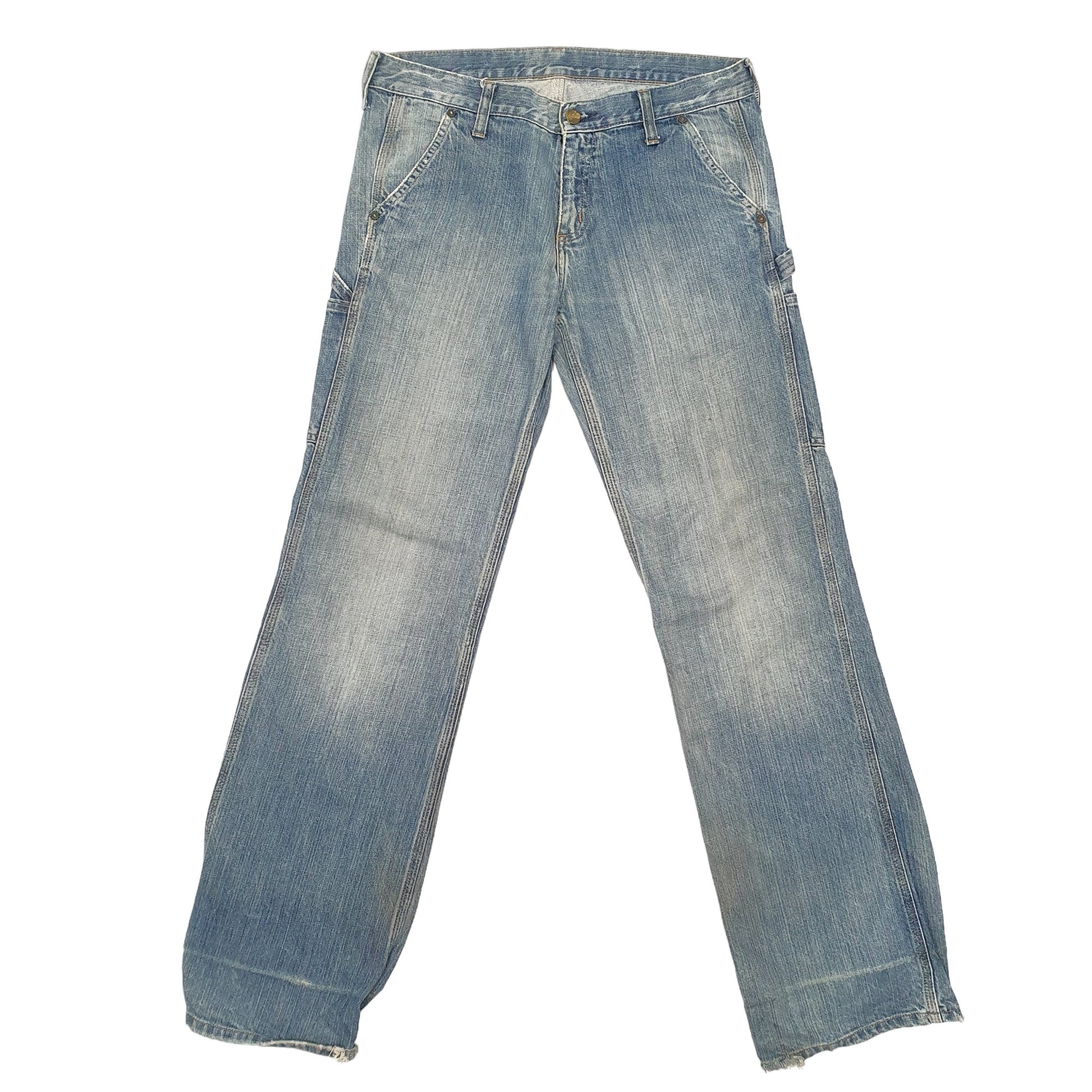 Mens Blue Carhartt Single Knee Carpenter JeansW32 L32