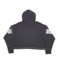Mens Black Puma Crop Top Spellout Hoodie Jumper