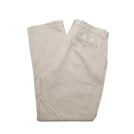 Mens Polo Ralph Lauren Beige Chino Trousers W34 L32 Beige