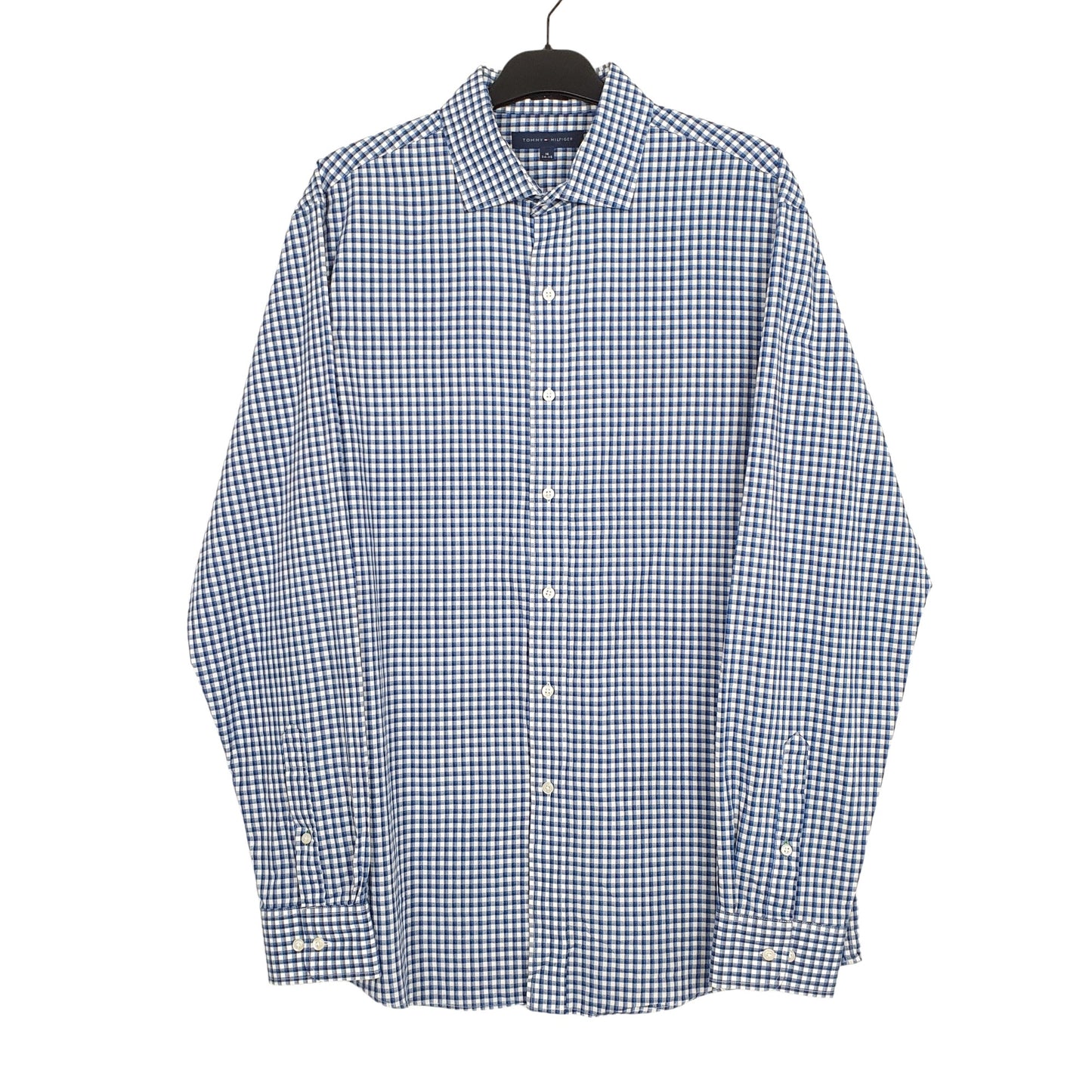 Tommy Hilfiger Long Sleeve Slim Fit Check Shirt Blue