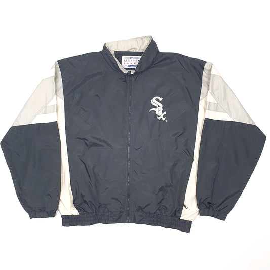 Mens Black Starter MLB Chicago White Sox Vintage  Coat