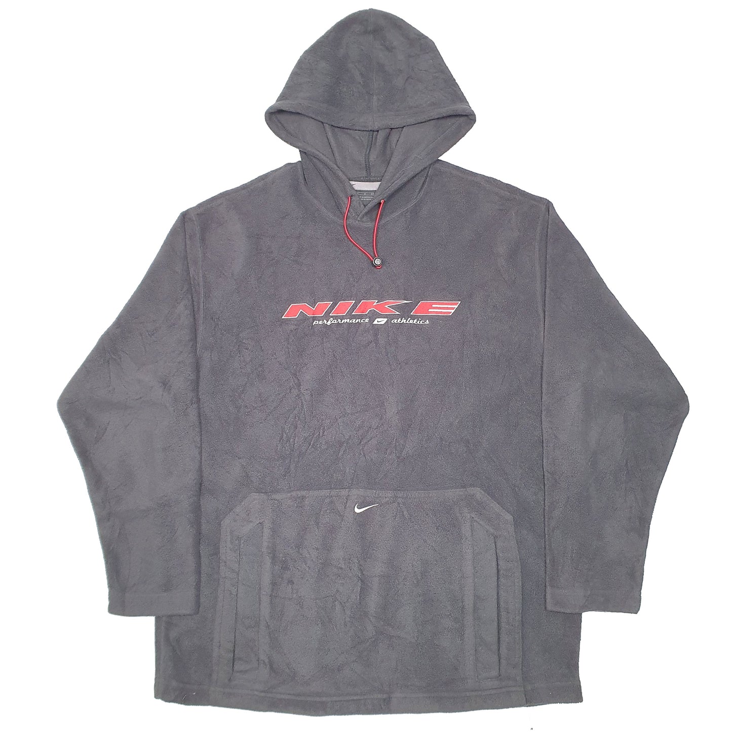 Mens Black Nike Vintage Performance Athletics Spellout 2000's Hoodie Jumper