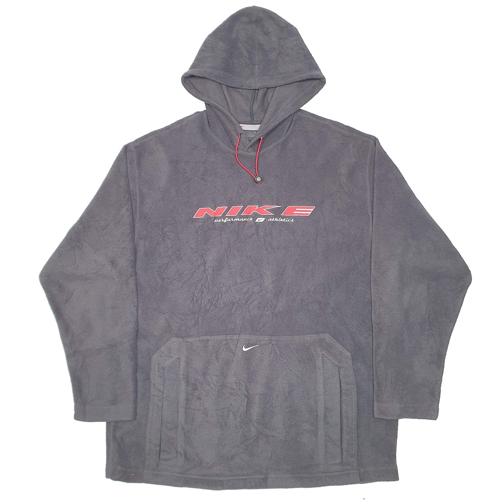 Mens Black Nike Vintage Performance Athletics Spellout 2000's Hoodie Jumper