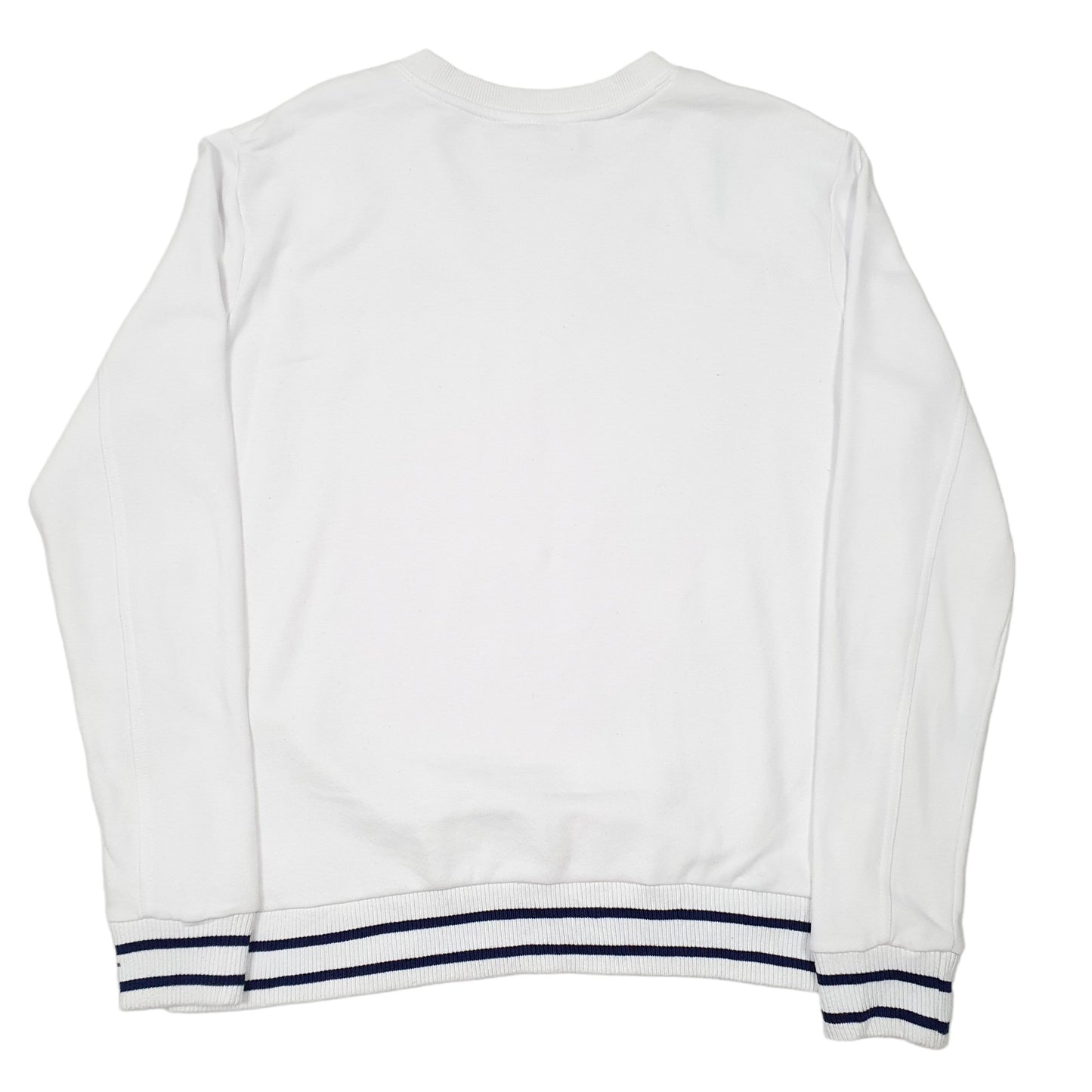 Mens White Fila Sweatshirt Crewneck Jumper