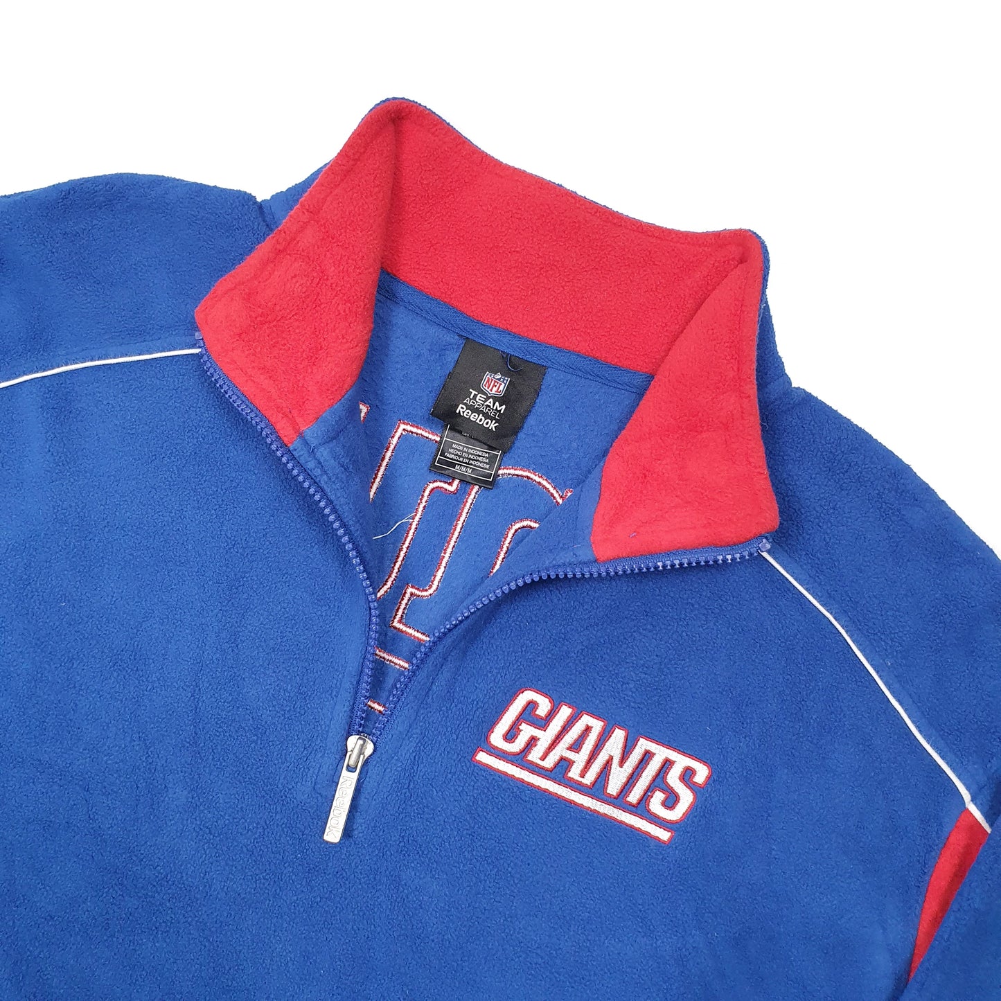 NFL New York Giants Quarter Zip Fleece L Blue