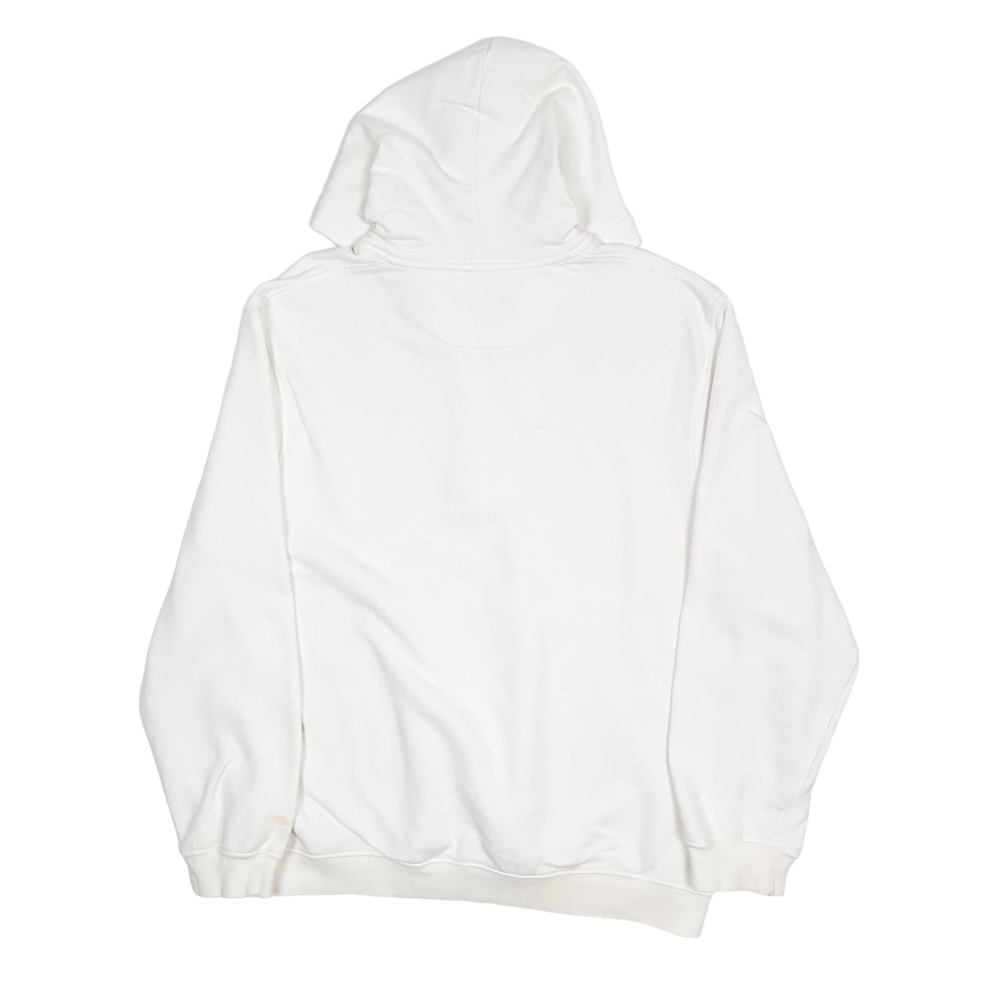 Mens White Nike Vintage 2000s Y2K Quarter Zip Hoodie Jumper