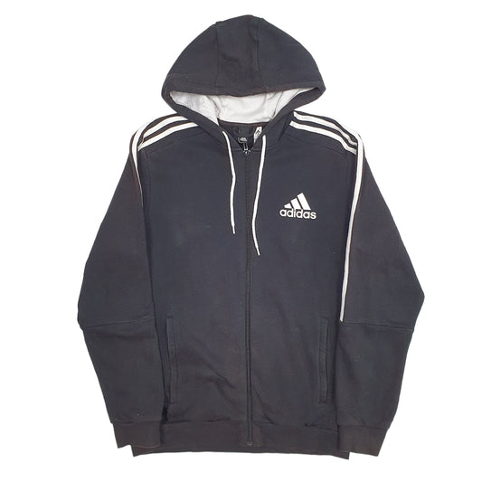 Mens Black Adidas Full Zip Jumper