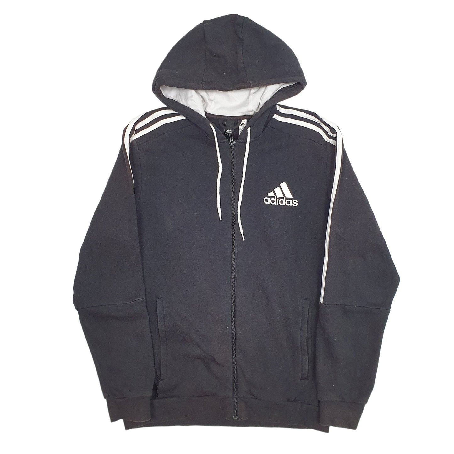Mens Black Adidas  Full Zip Jumper