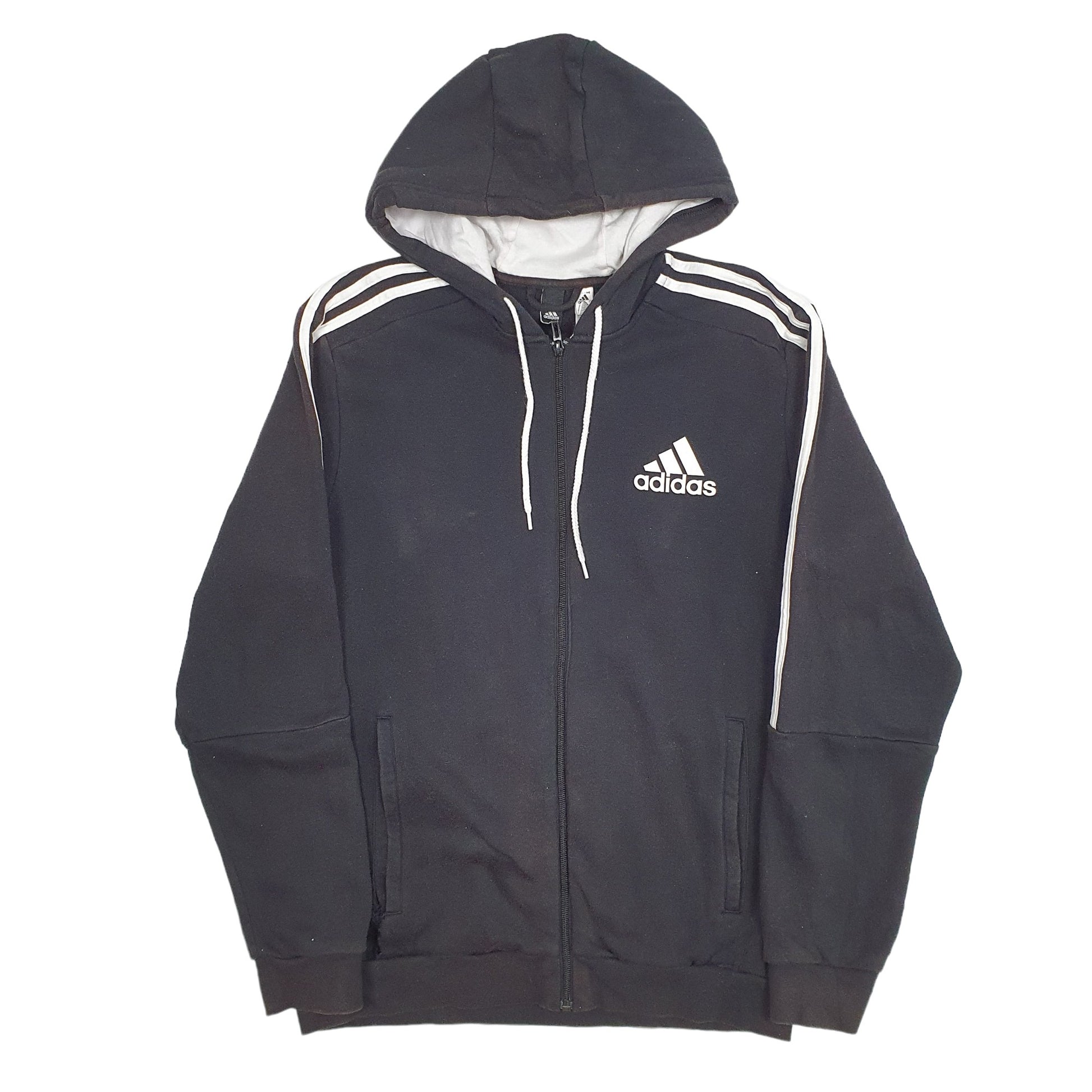 Mens Black Adidas  Full Zip Jumper