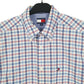 Tommy Hilfiger Short Sleeve Regular Fit Check Shirt Blue