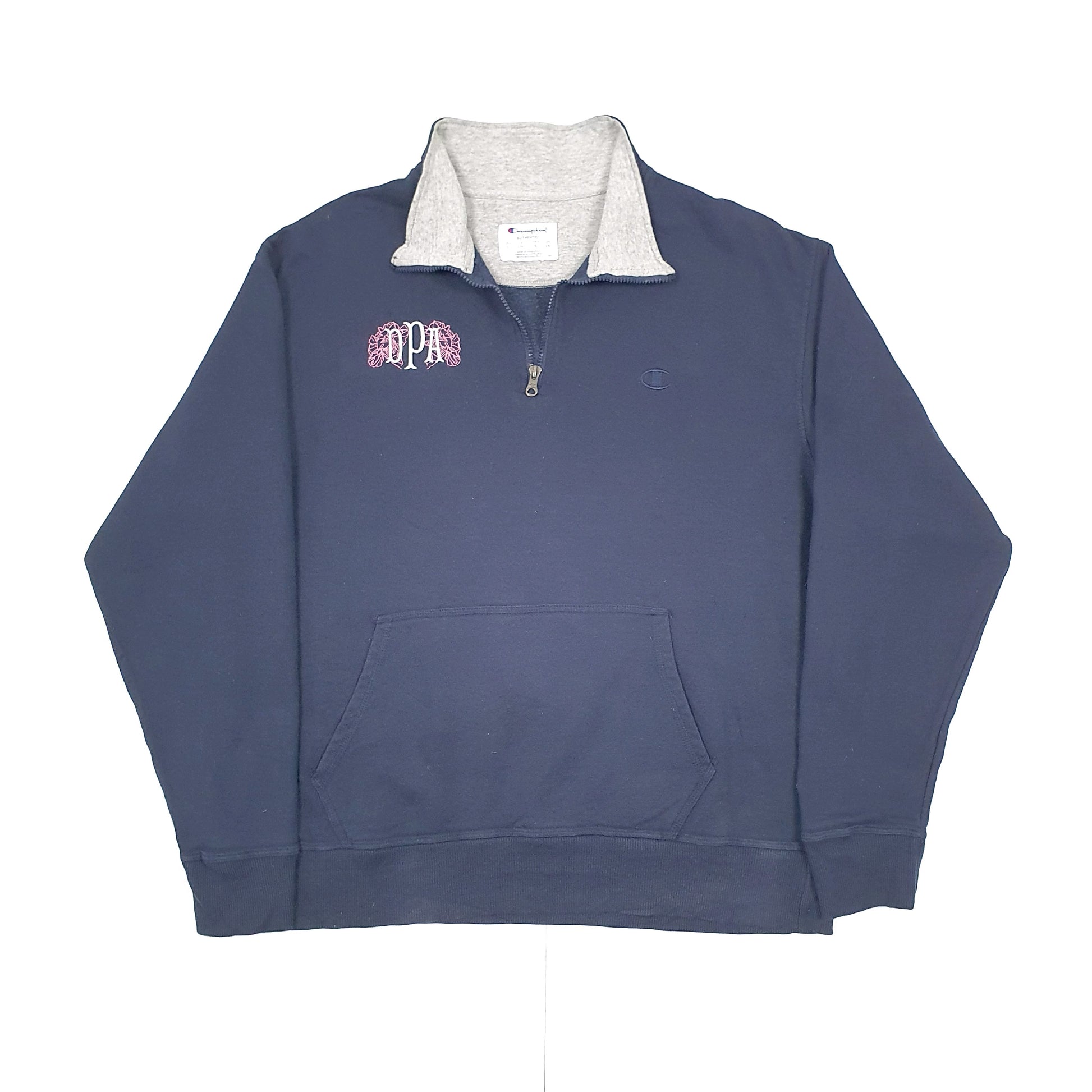 Champion Quarter Zip L Navy