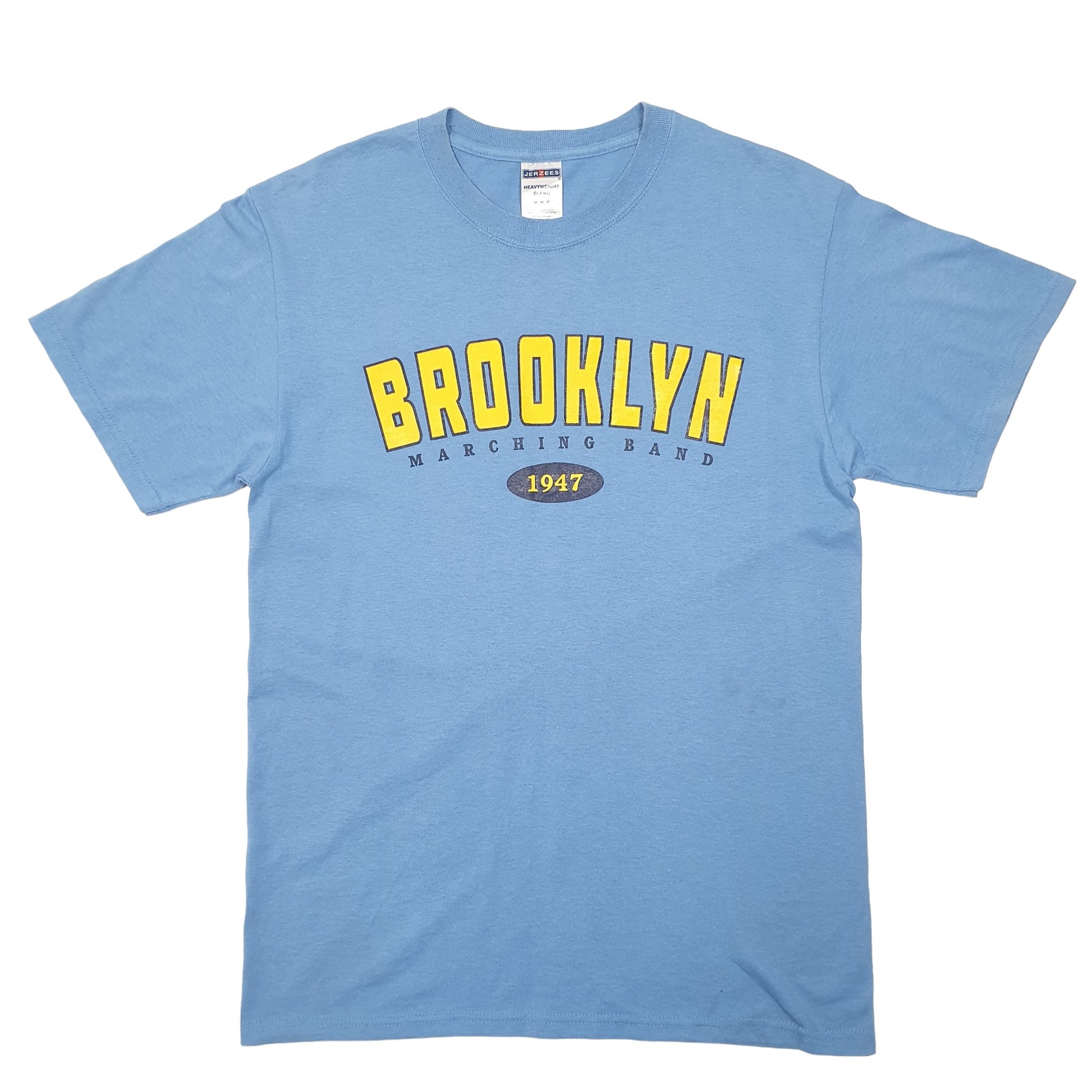 Jerzees Brooklyn Marching Band Vintage Short Sleeve T Shirt Blue