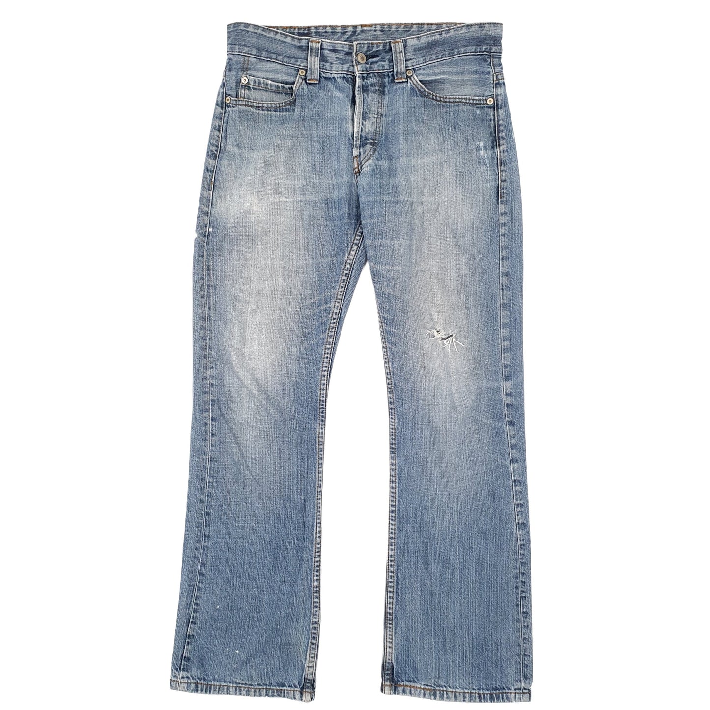 Levis 512 Slim Fit Bootcut Button Fly Jeans UK14 Blue