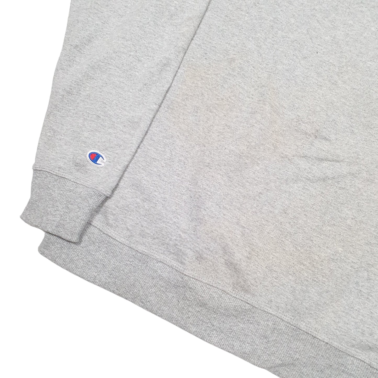 Mens Grey Champion Spellout Crewneck Jumper