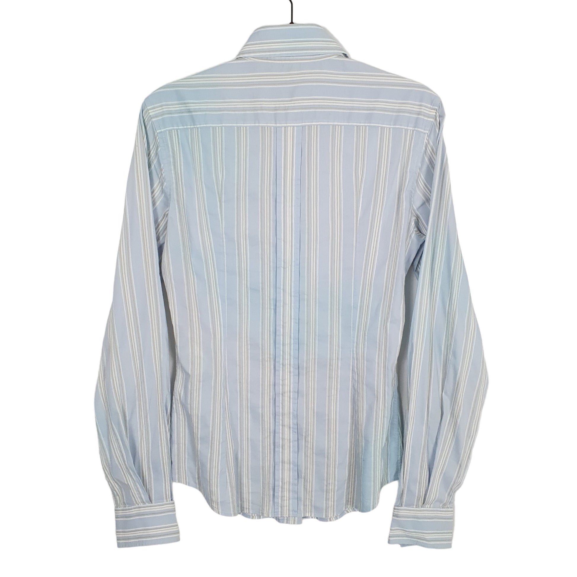 Dolce & Gabbana Long Sleeve Regular Fit Striped Shirt Blue