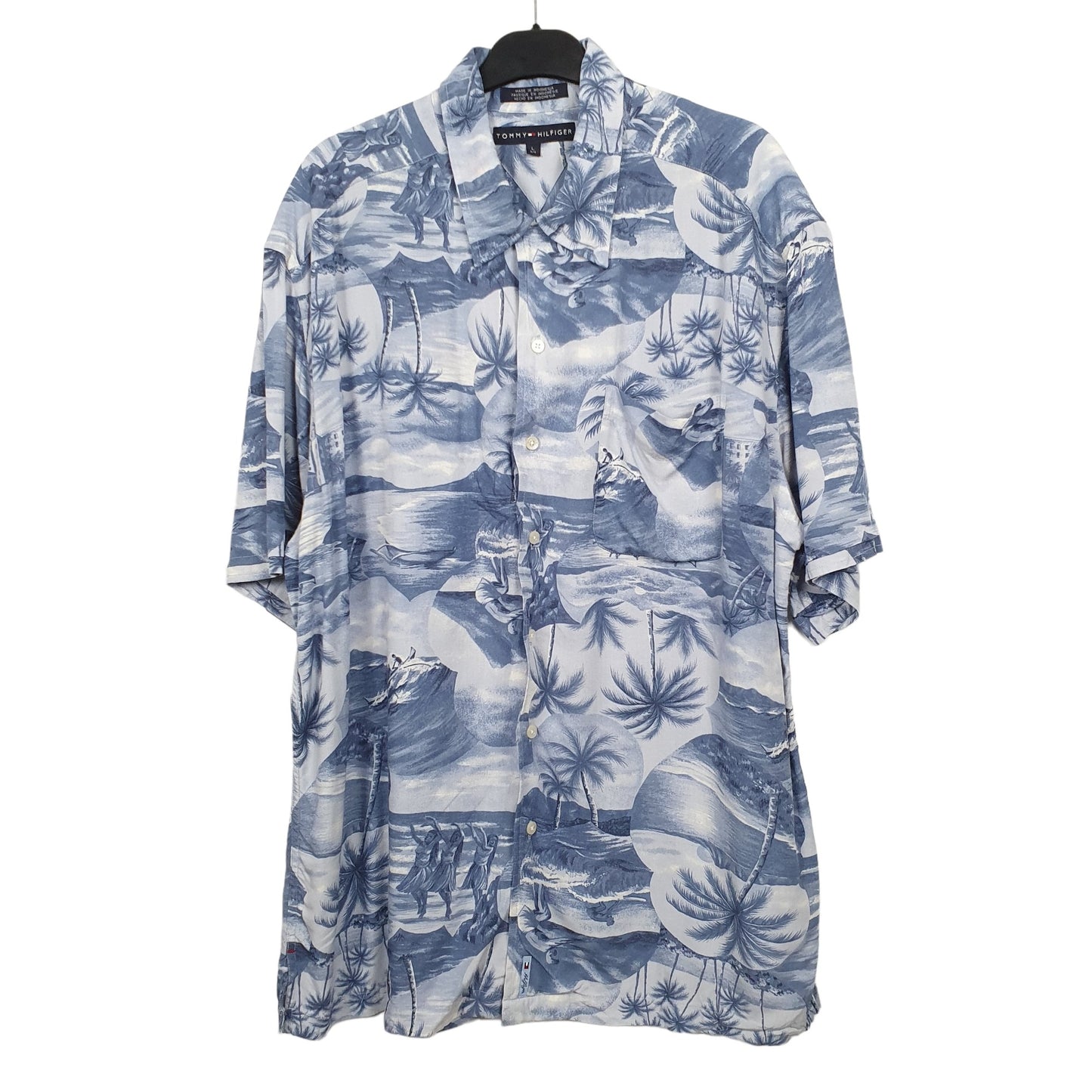 Blue Tommy Hilfiger Short Sleeve Shirt