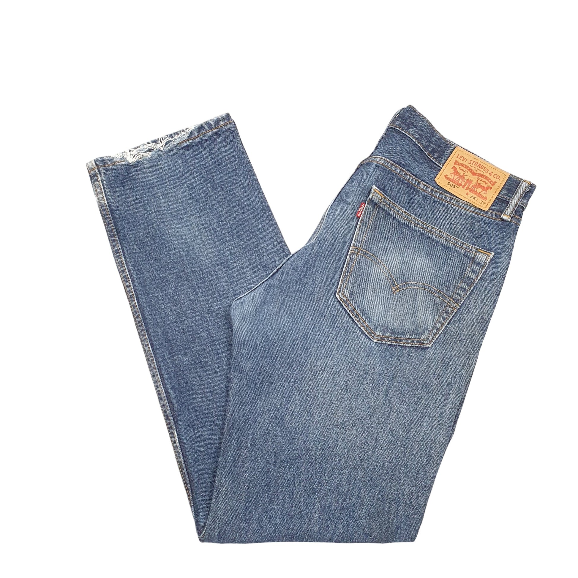 Mens Blue Levis  505 JeansW34 L32